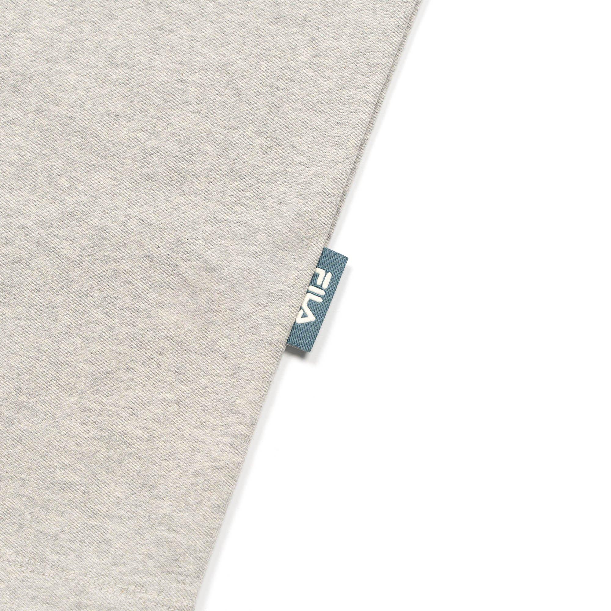 Melange Grey - Fila - Logo Print Short Sleeve T-Shirt Mens - 4