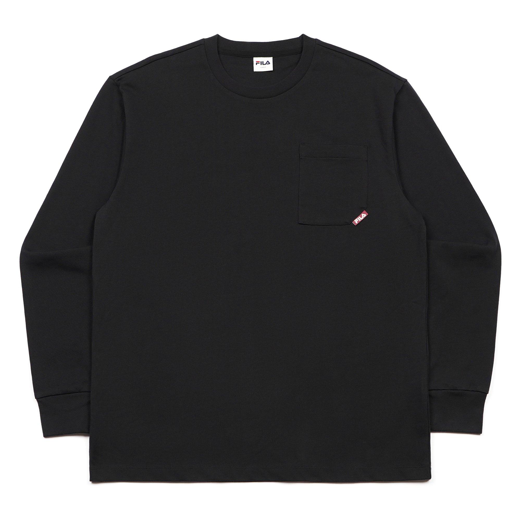 Black - Fila - FILA Classic Essential Pocket Adults Long Sleeve T Shirt - 1