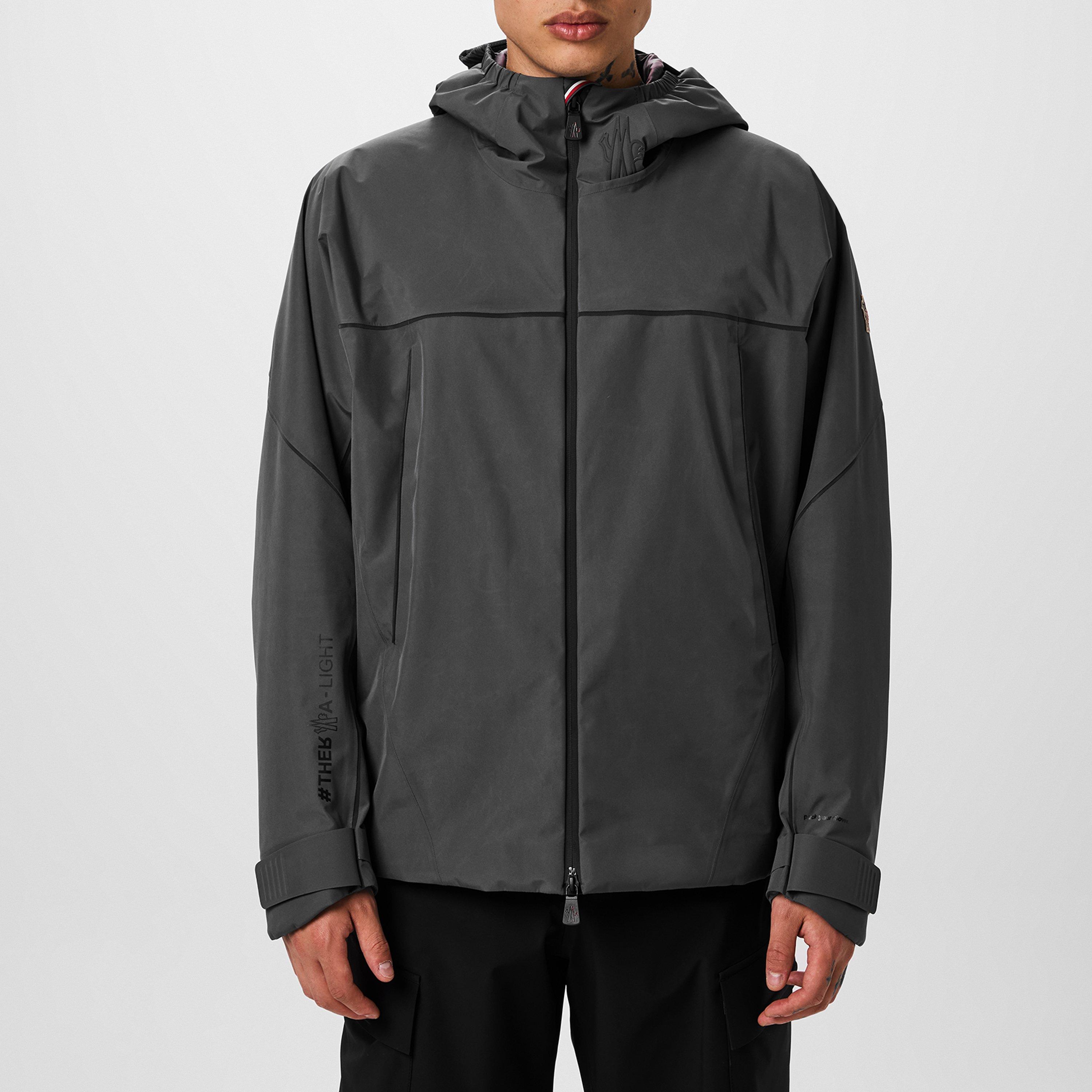 Dark Grey 93N - Moncler Grenoble - Men's Thusis Gore-Tex Goose Down Windproof Oversized Fit Short Puffer Jacket - 1