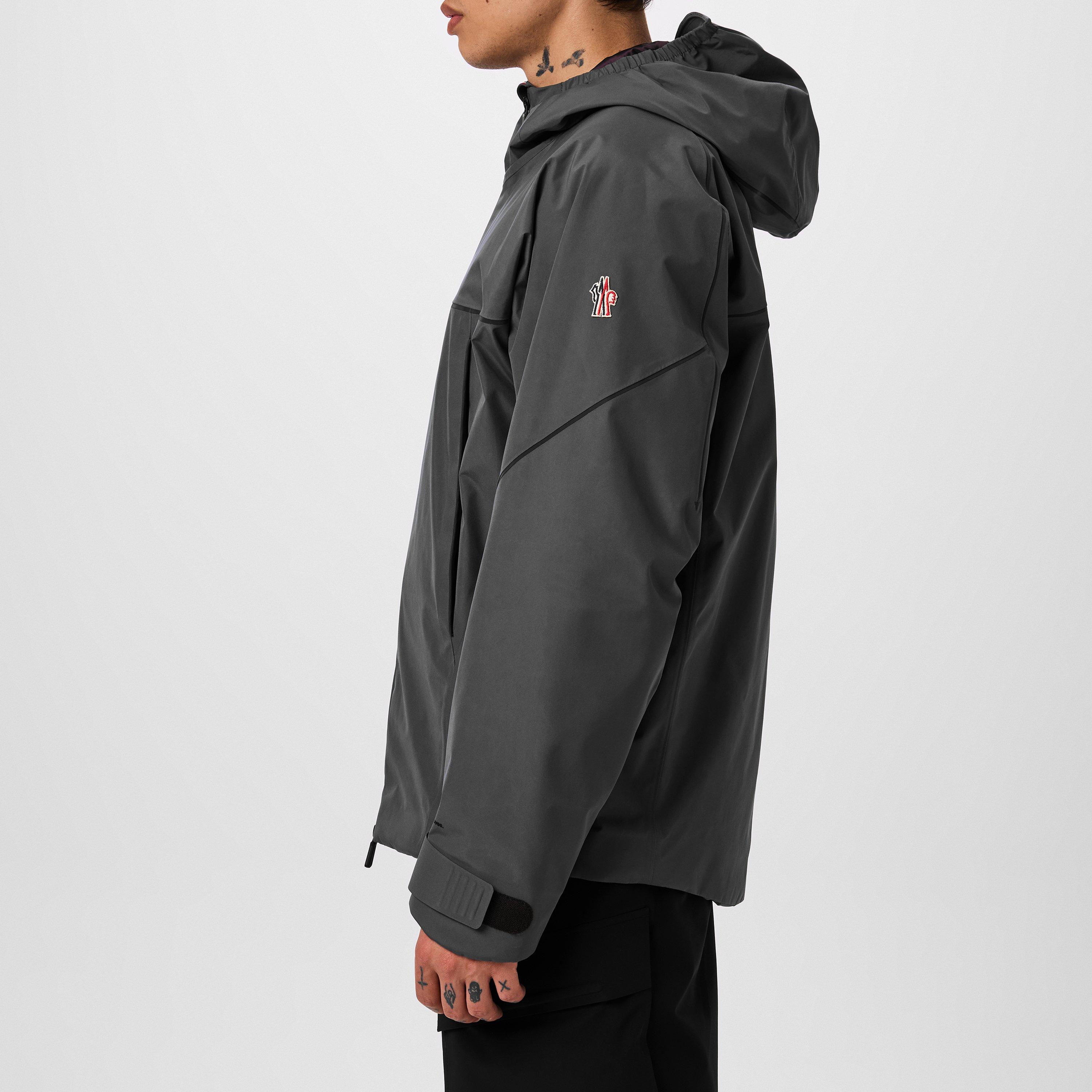 Dark Grey 93N - Moncler Grenoble - Men's Thusis Gore-Tex Goose Down Windproof Oversized Fit Short Puffer Jacket - 2