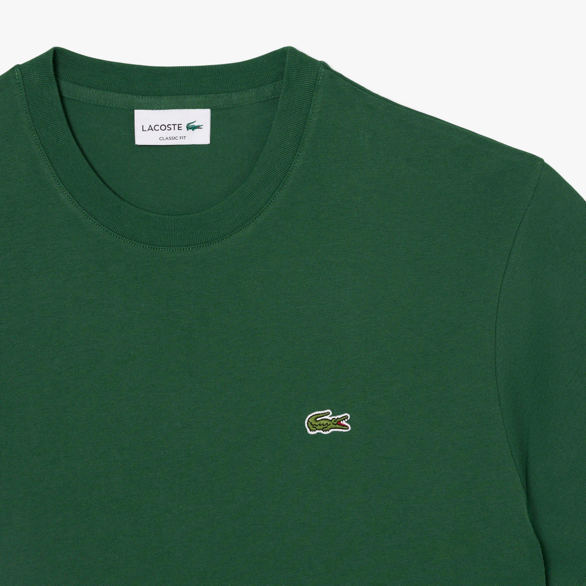 GREEN - Lacoste - Signature Logo Adults Cotton T Shirt - 2