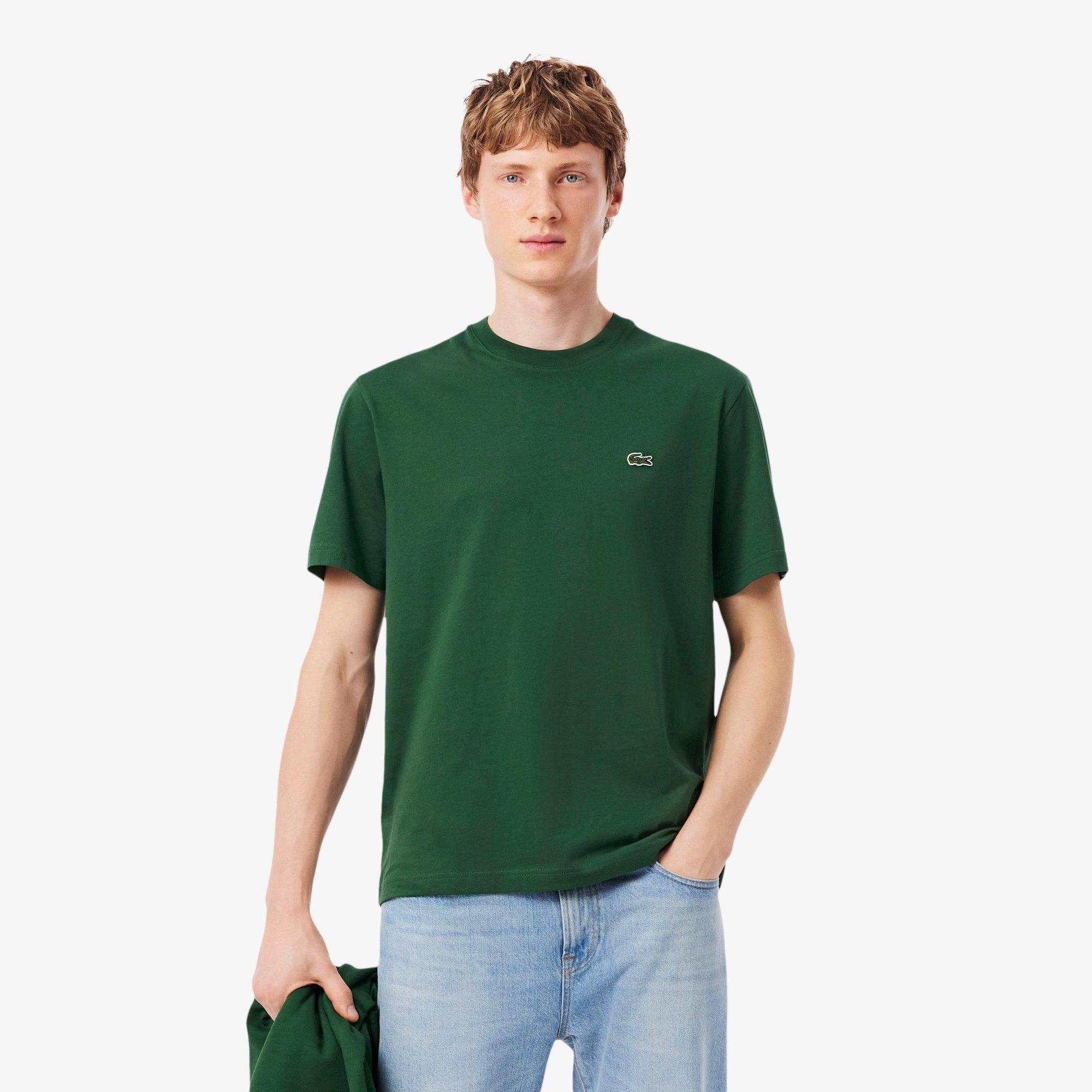 GREEN - Lacoste - Signature Logo Adults Cotton T Shirt - 6