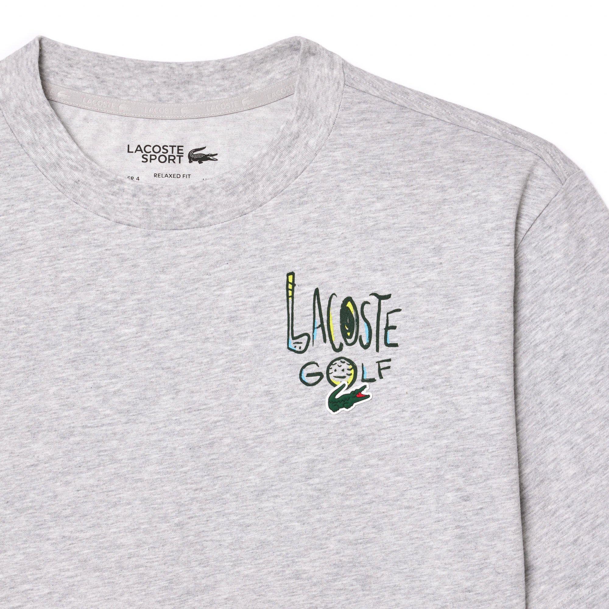 SILVER CHINE - Lacoste - Lacoste Loose Fit Ultra Dry Cotton Golf Adults T Shirt - 3