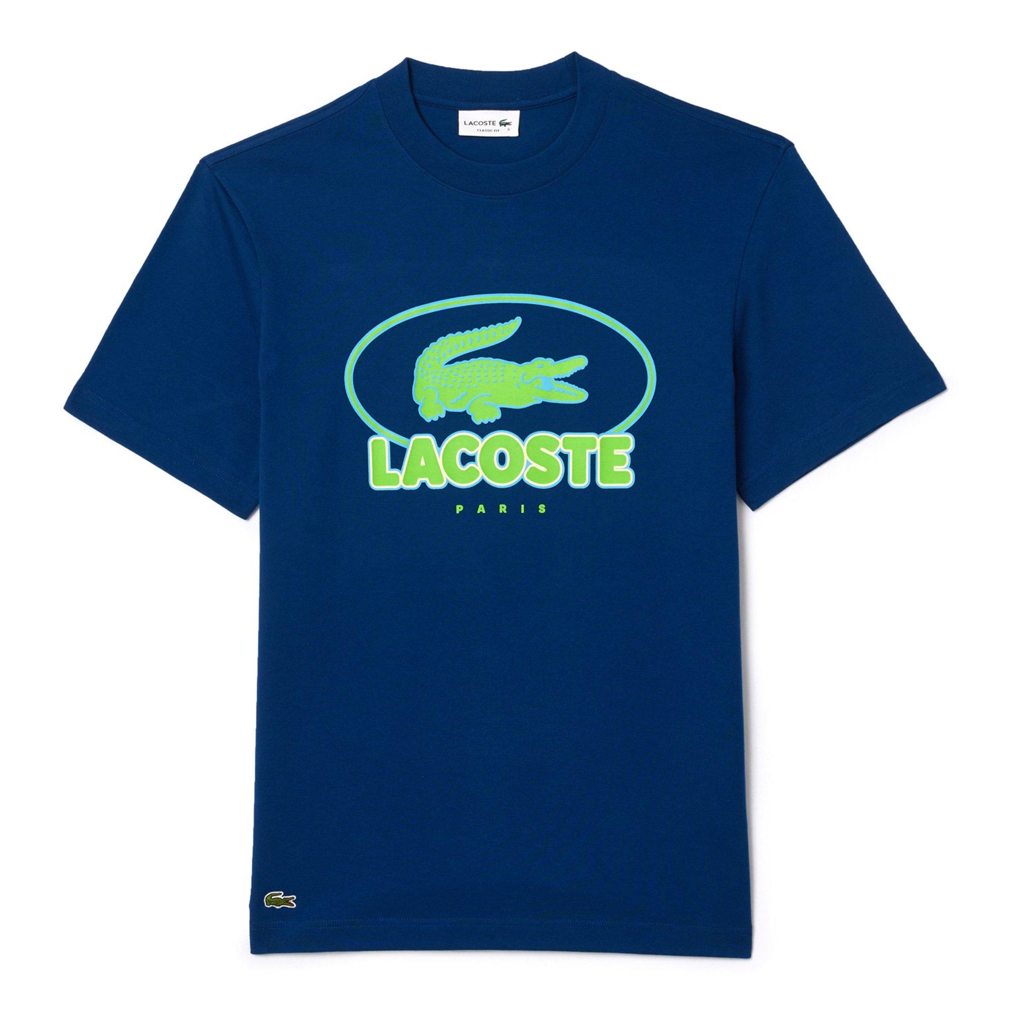 BLUE - Lacoste - Heavy Cotton Graphic T-shirts - 1