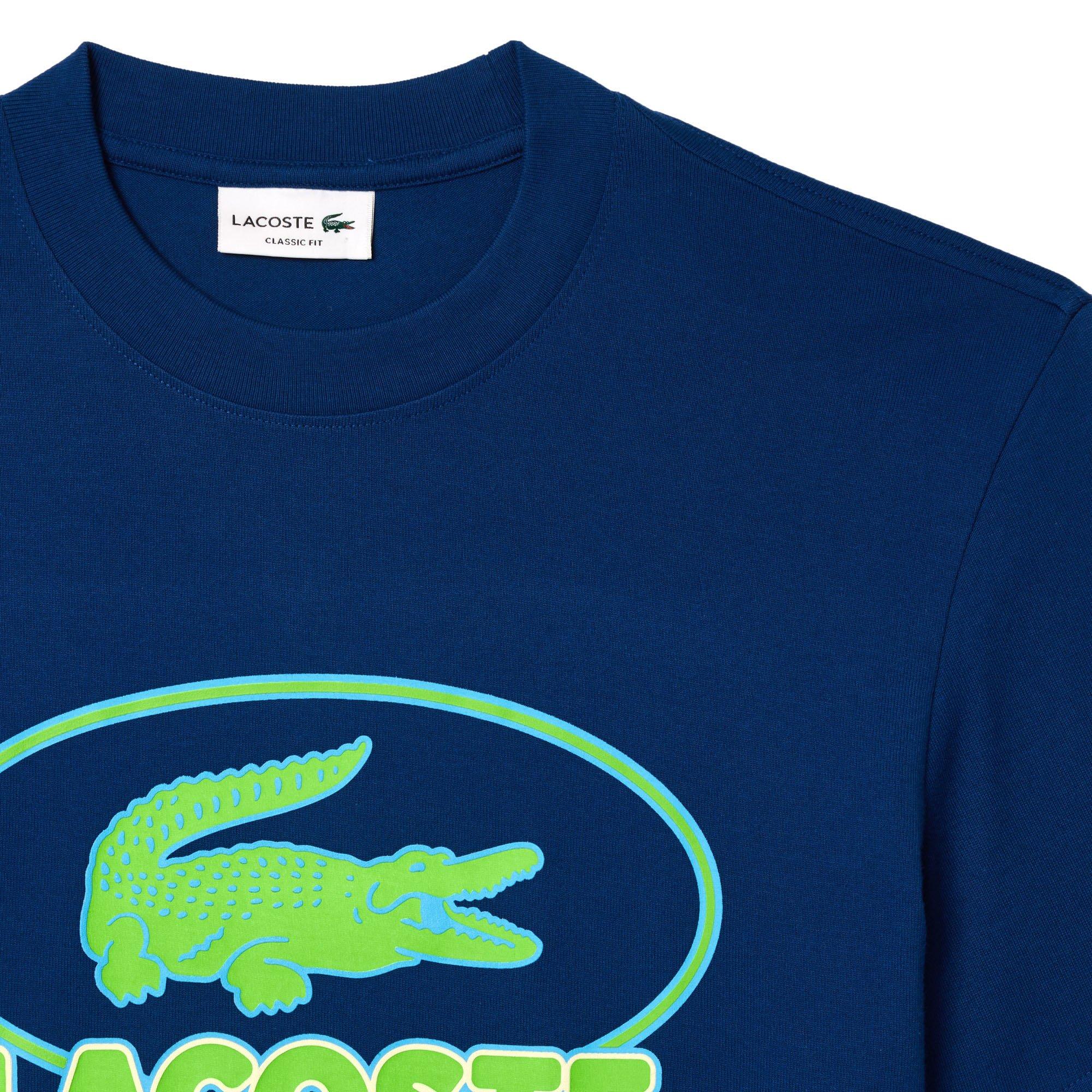 BLUE - Lacoste - Heavy Cotton Graphic T-shirts - 2