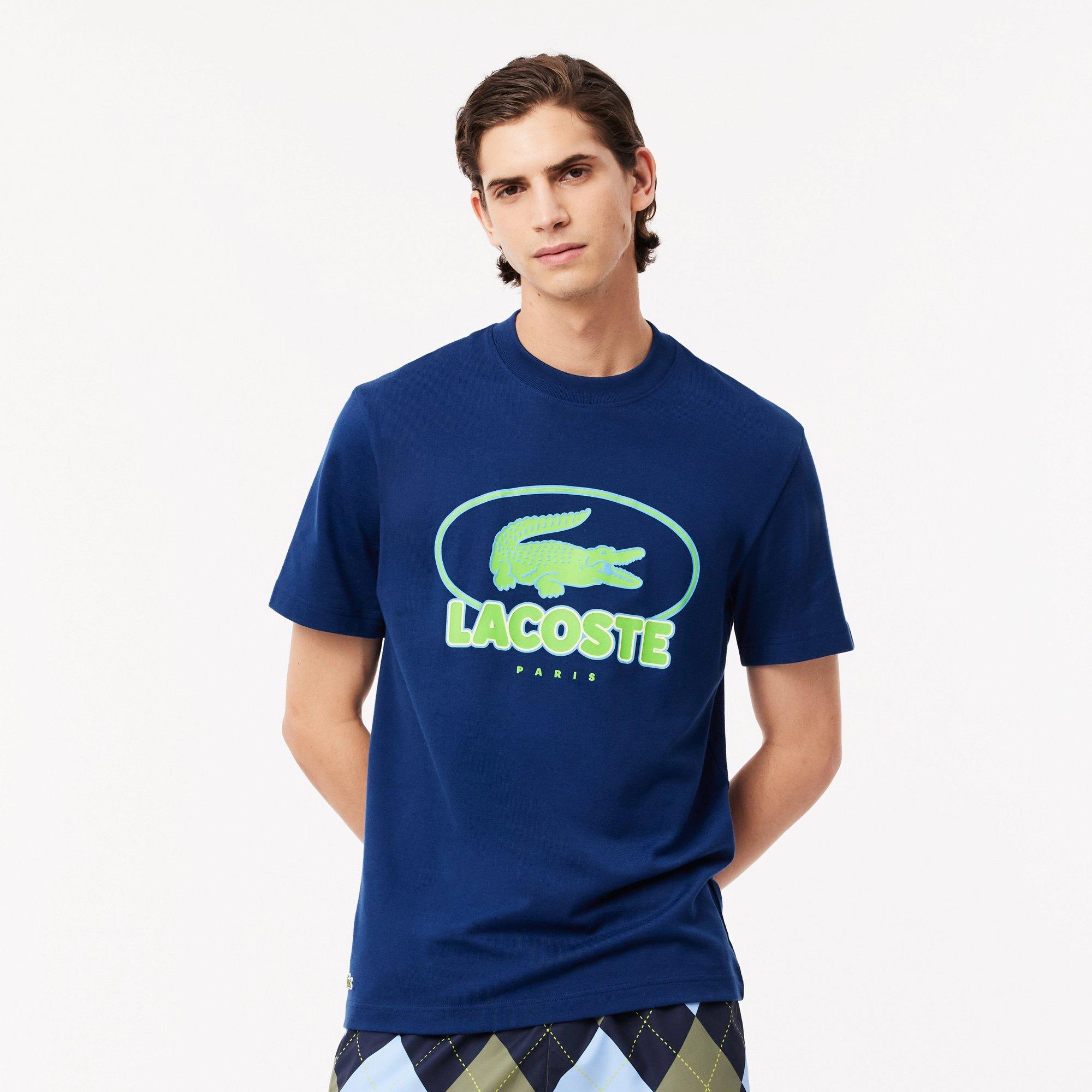 BLUE - Lacoste - Heavy Cotton Graphic T-shirts - 3