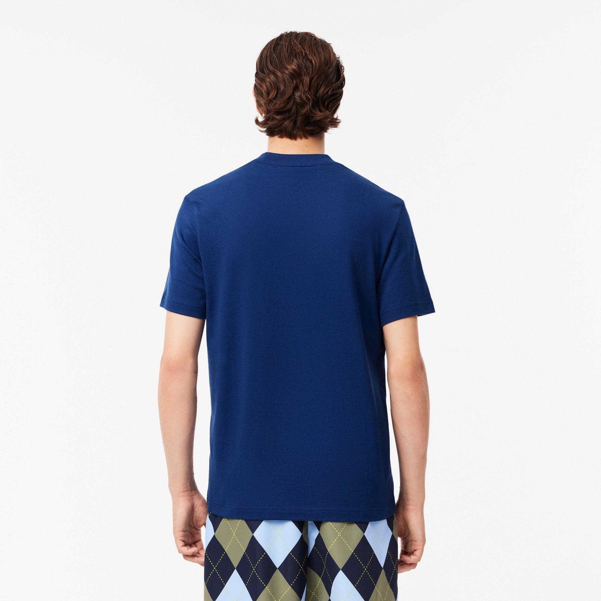 BLUE - Lacoste - Heavy Cotton Graphic T-shirts - 4