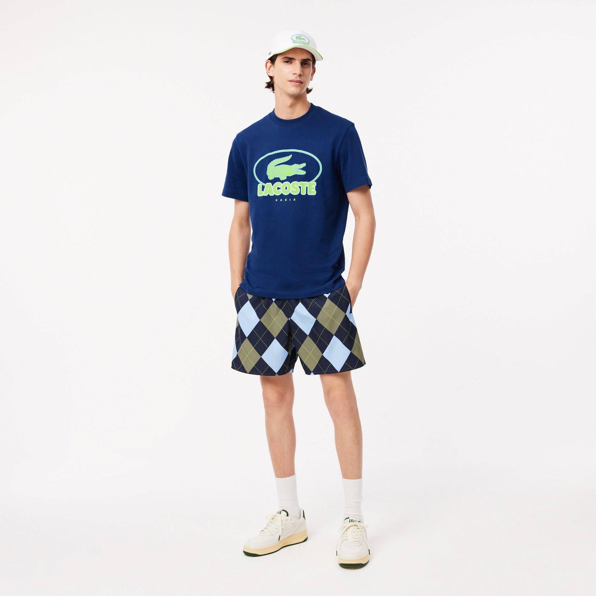 BLUE - Lacoste - Heavy Cotton Graphic T-shirts - 6