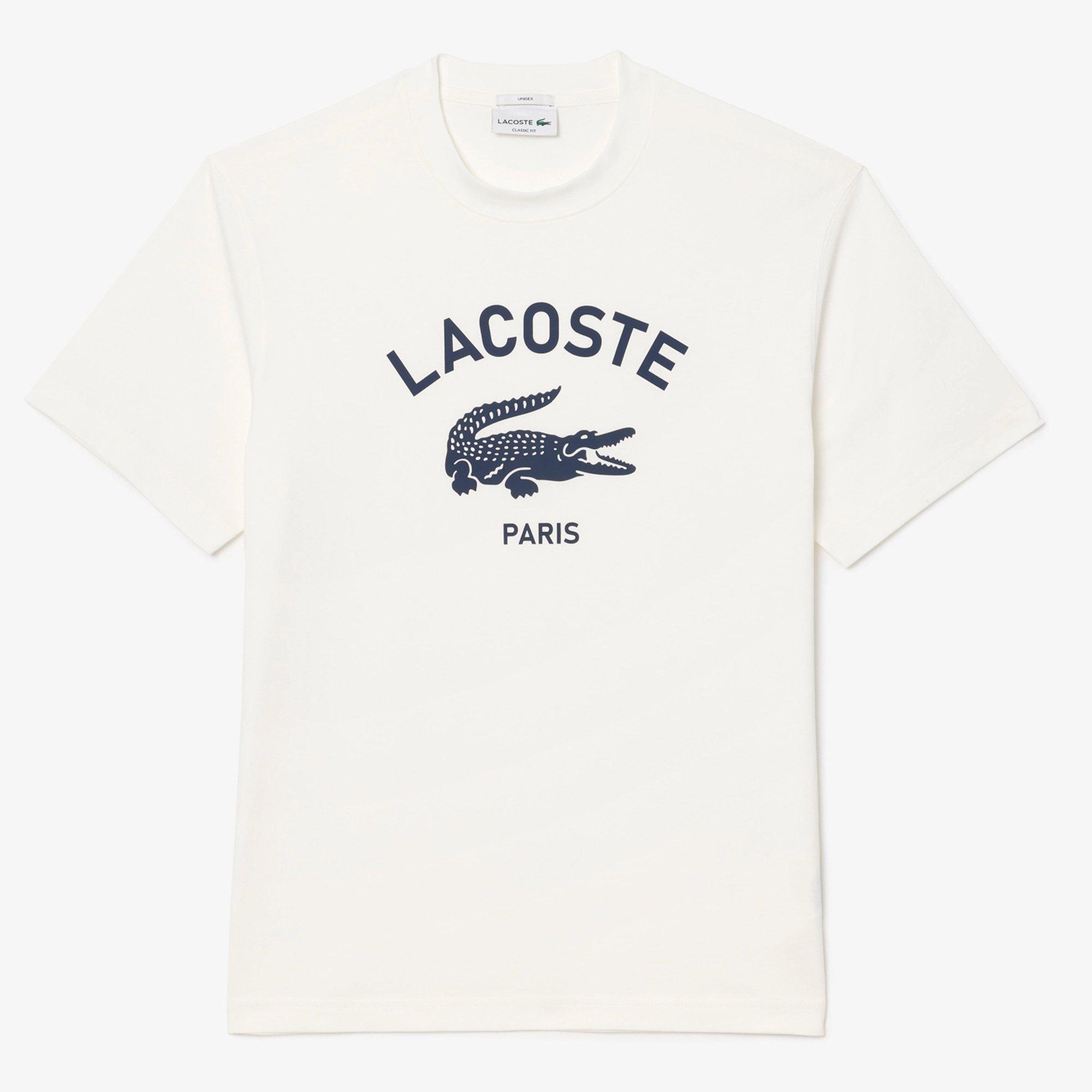 FLOUR - Lacoste - Signature Print Cotton Adults T Shirt - 1