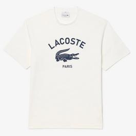 Lacoste Signature Print Cotton Adults T Shirt