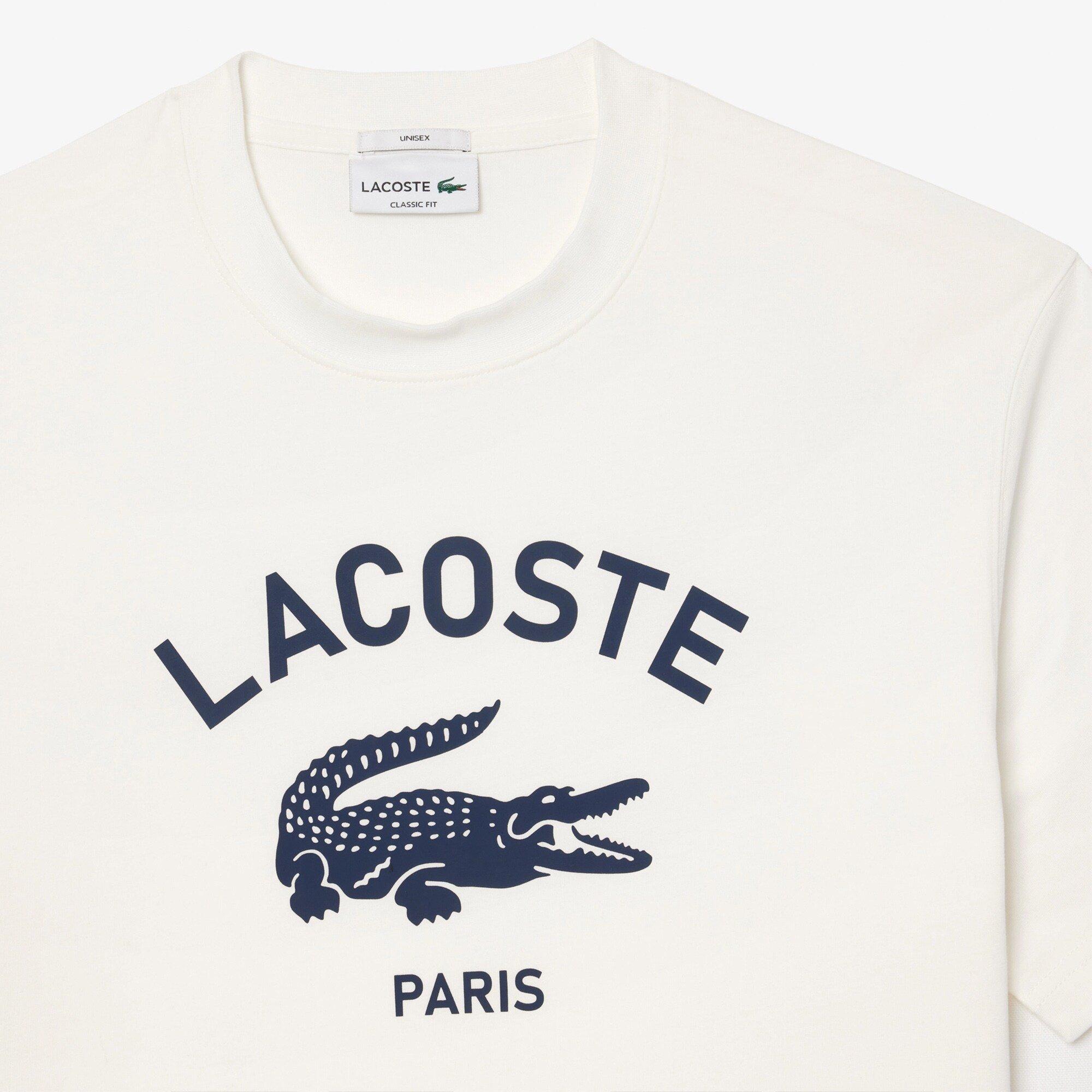FLOUR - Lacoste - Signature Print Cotton Adults T Shirt - 4