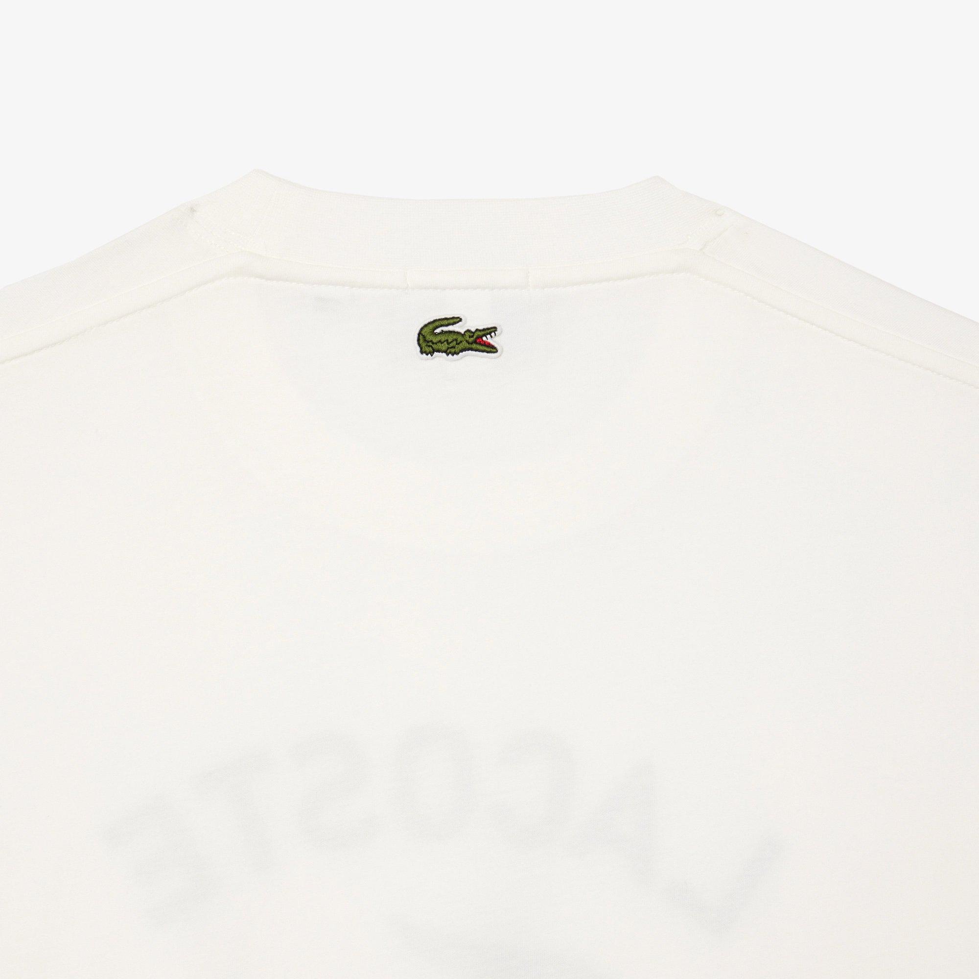 FLOUR - Lacoste - Signature Print Cotton Adults T Shirt - 5