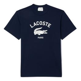 Lacoste Signature Print Cotton Adults T Shirt