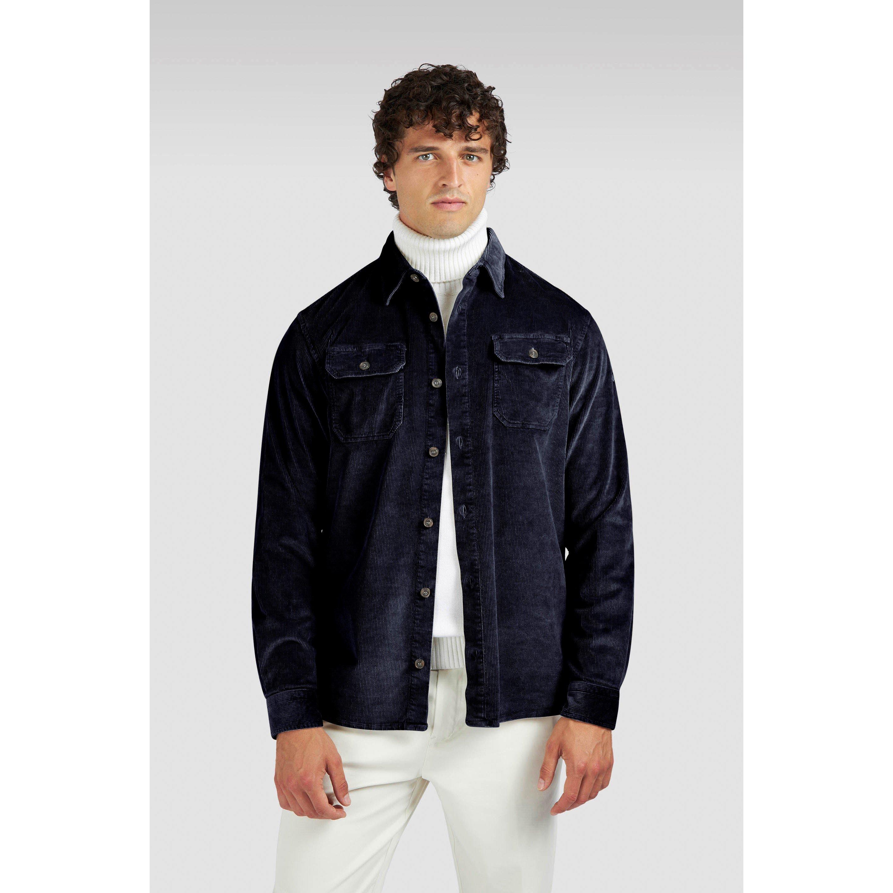 Marine - Paul And Shark - Men's Corduroy Relaxed Fit Overshirt - 2