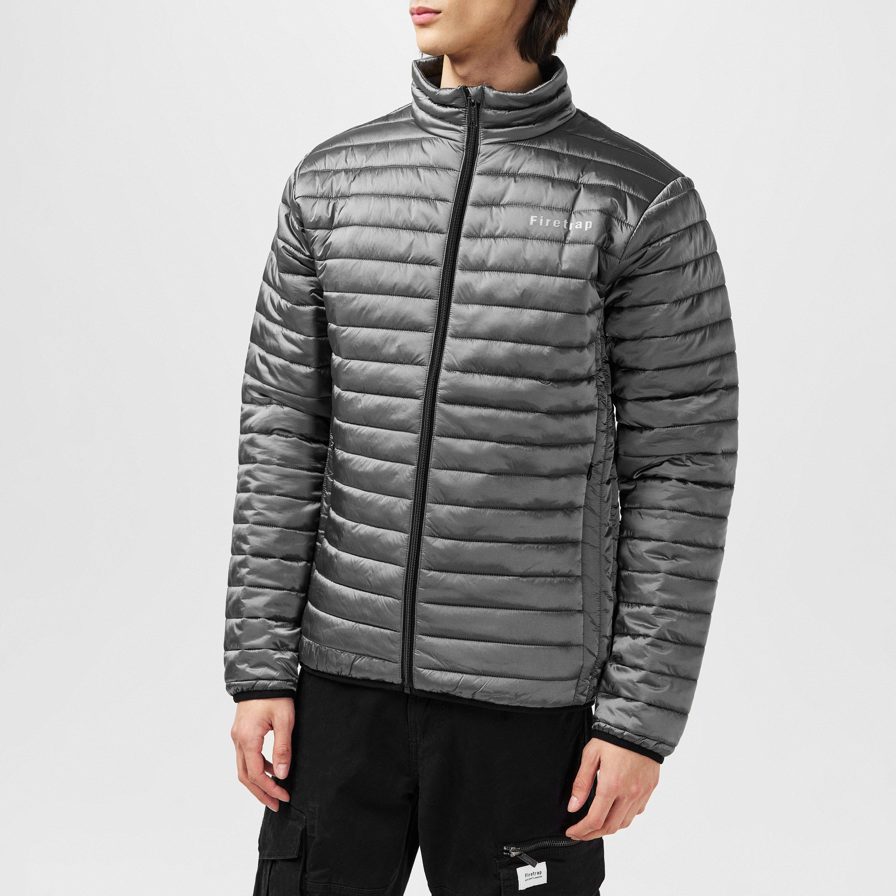 Grey - Firetrap - Men's Slim Fit Puffer Jacket - 3