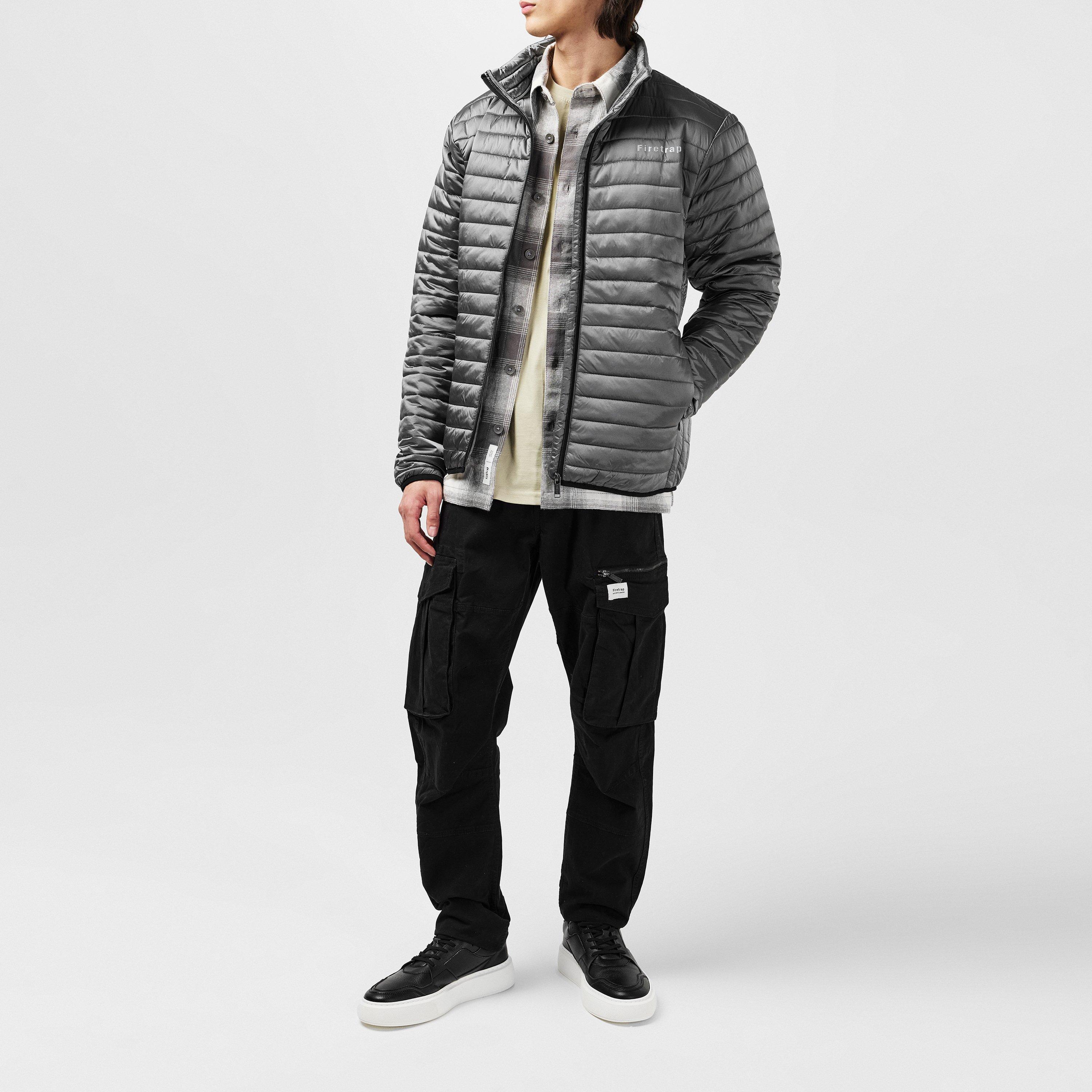 Grey - Firetrap - Men's Slim Fit Puffer Jacket - 7