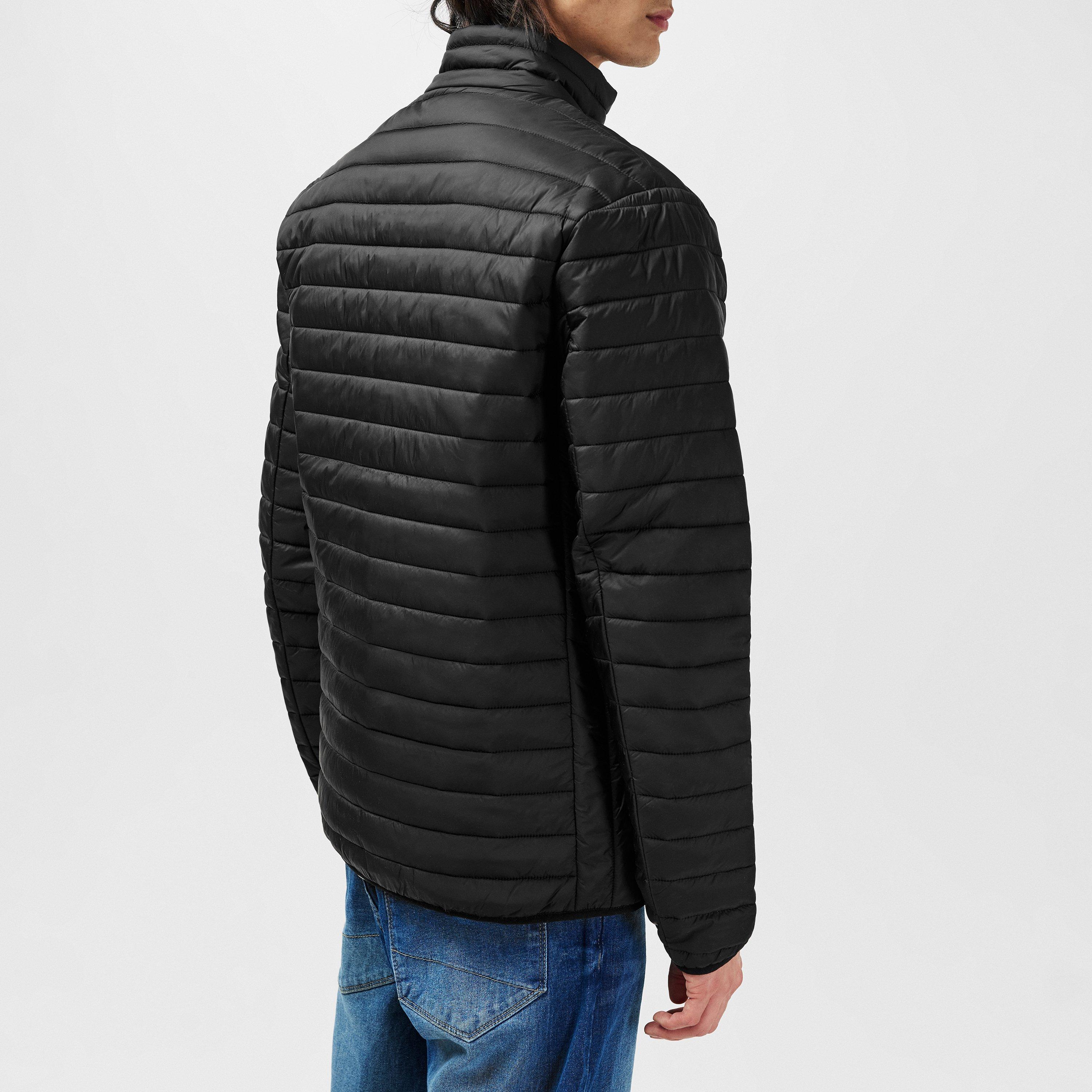 Black - Firetrap - Men's Slim Fit Puffer Jacket - 4