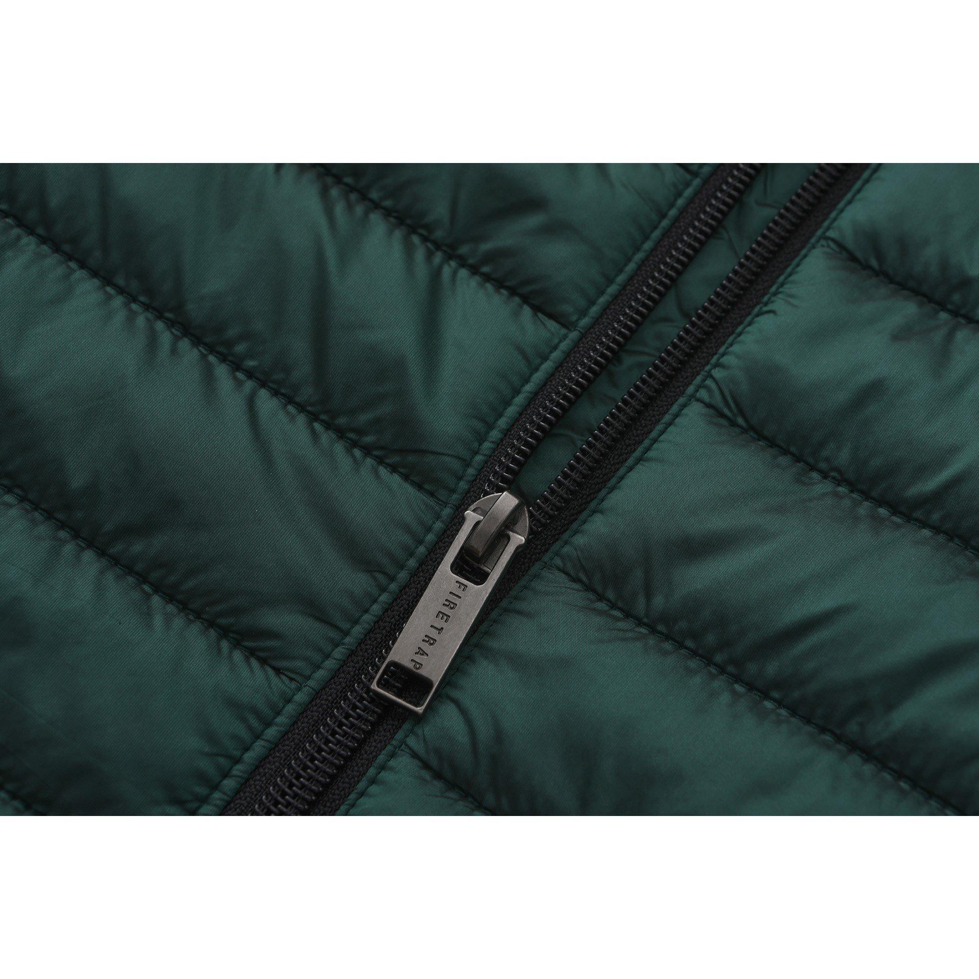 Green - Firetrap - Slim-Fit Quilted Jacket - 3