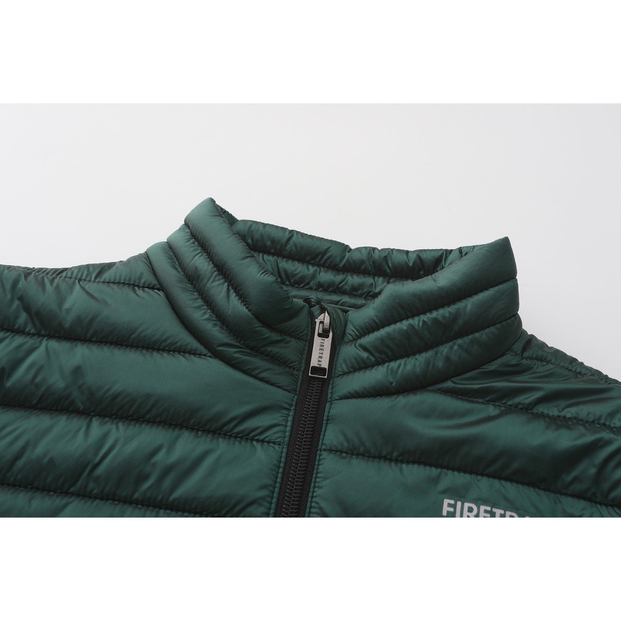 Green - Firetrap - Slim-Fit Quilted Jacket - 4