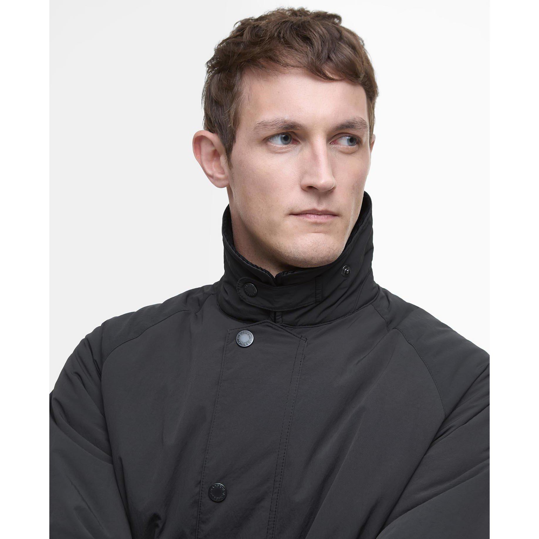 Black BK71 - Barbour - Men's  Winter Wadded Showerproof Mac - 4
