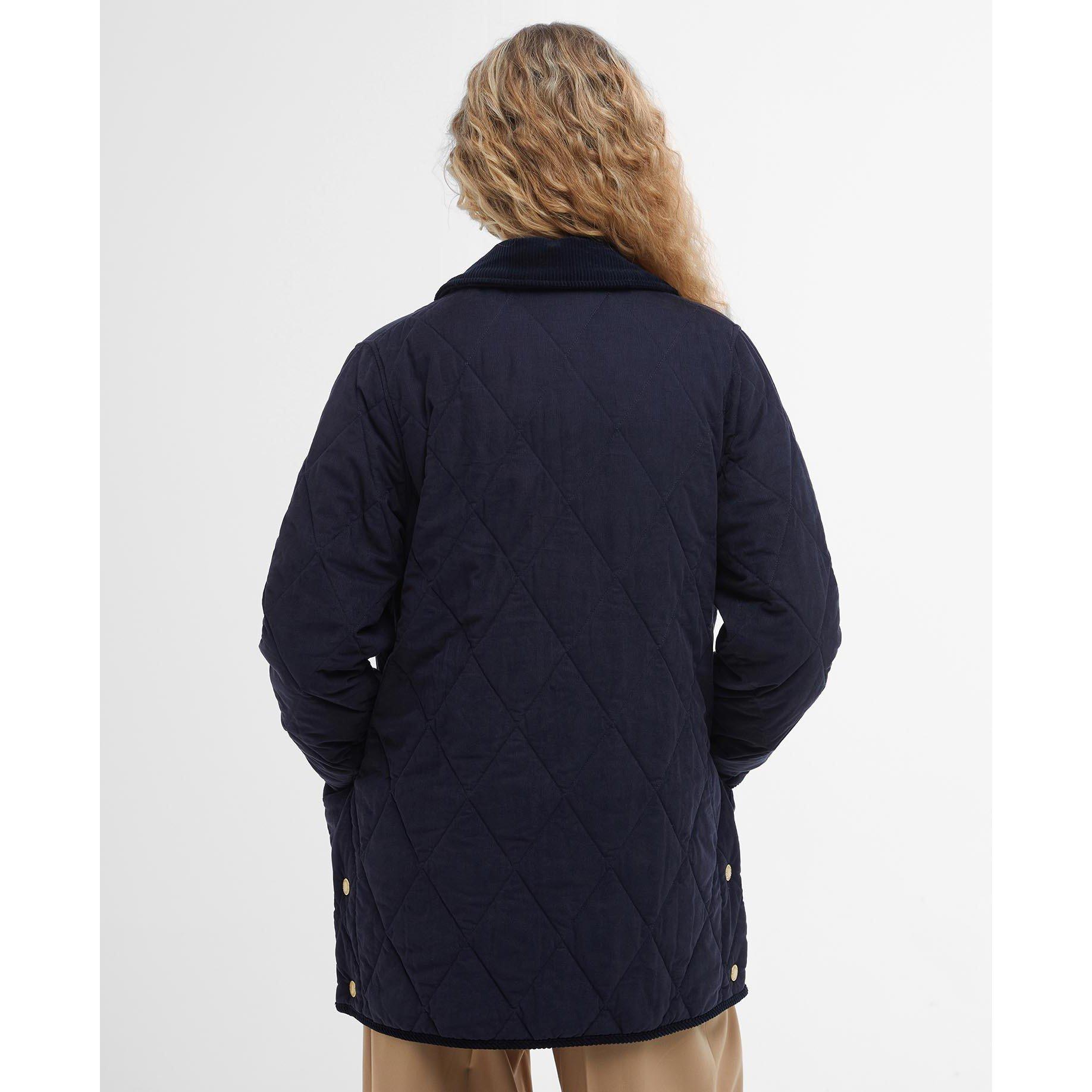 Navy/Tartan - Barbour - Women's Cornelia Relaxed Fit Quilted Jacket - 2