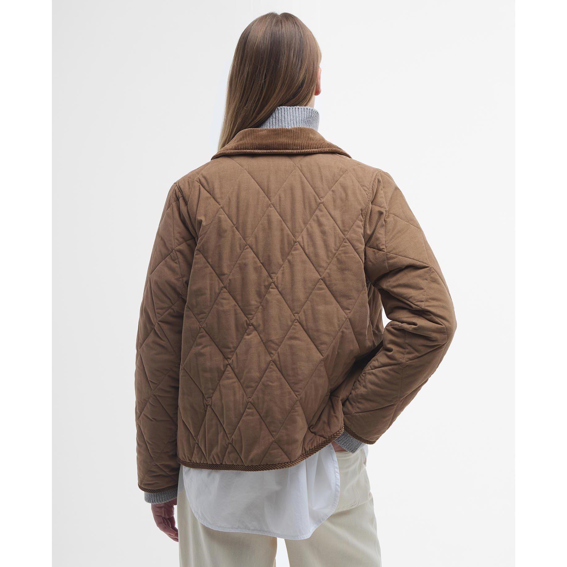 Beige/Tartan - Barbour - Women's Emilia Diamond Quilted Jacket - 2