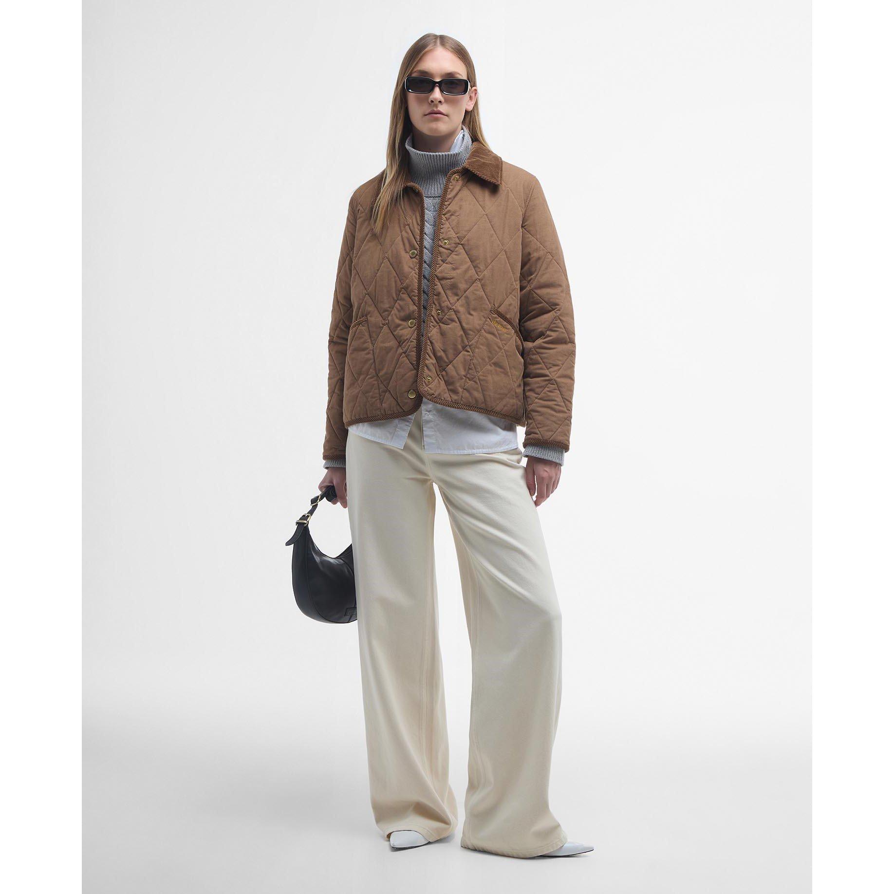 Beige/Tartan - Barbour - Women's Emilia Diamond Quilted Jacket - 3