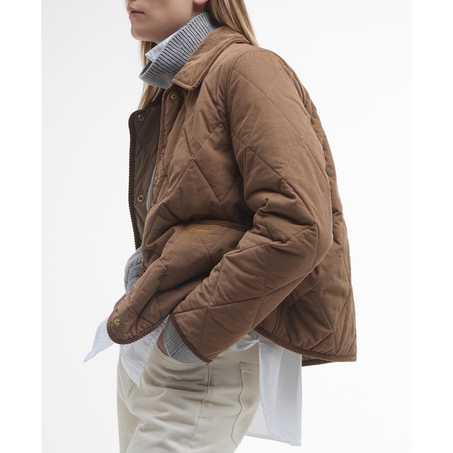 Beige/Tartan - Barbour - Women's Emilia Diamond Quilted Jacket - 5