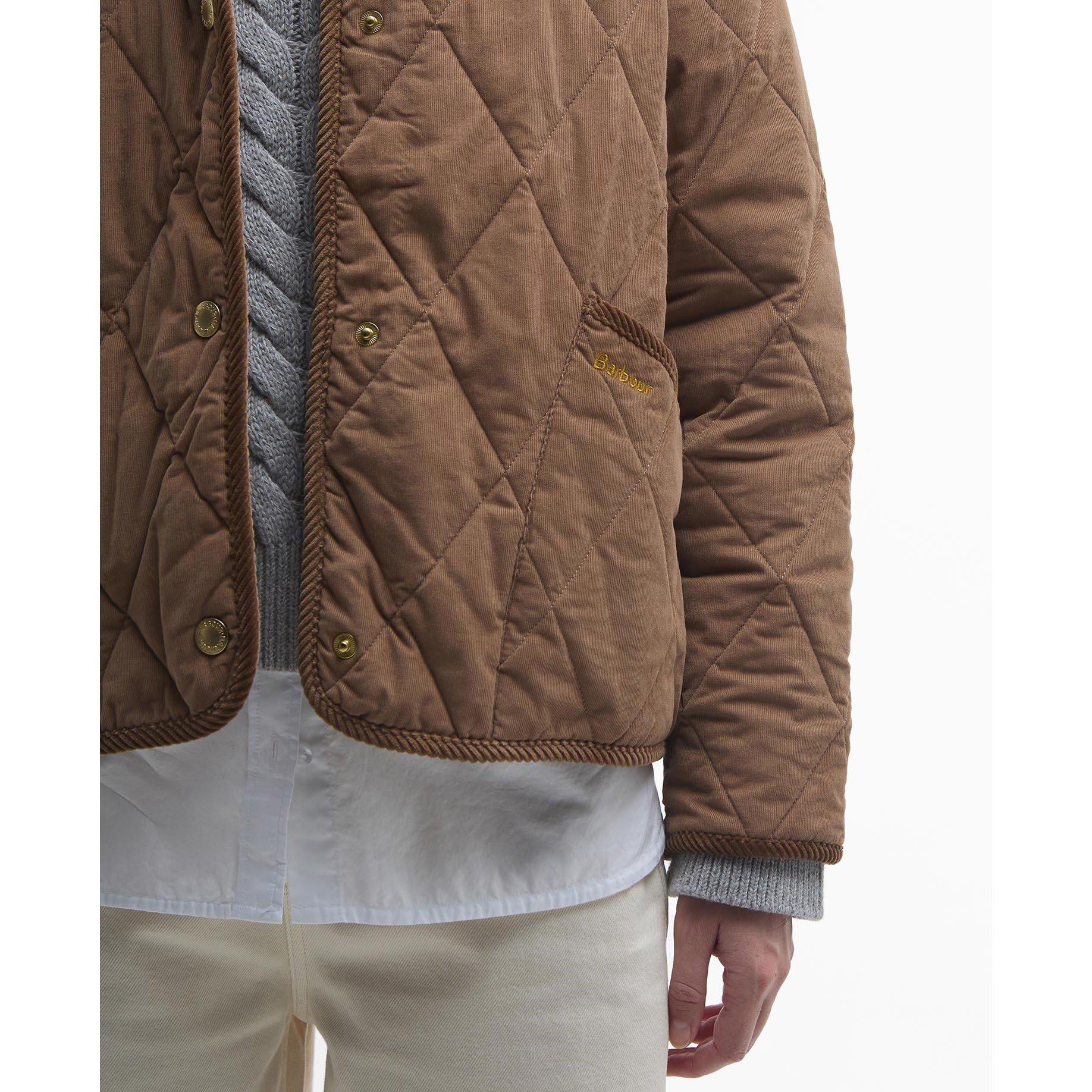 Beige/Tartan - Barbour - Women's Emilia Diamond Quilted Jacket - 6