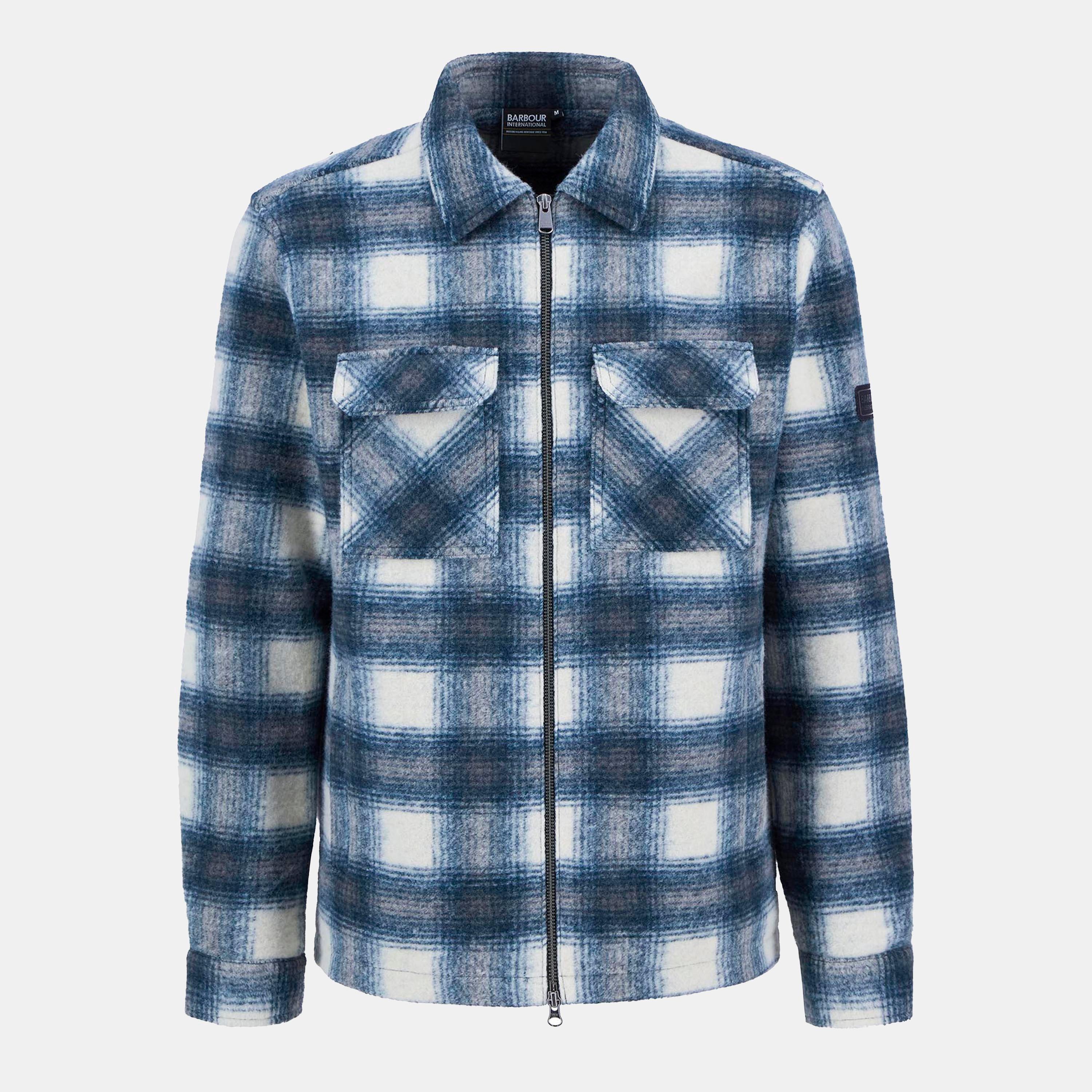 Barbour International Men's Clayton Fleece Check Full Zip Long