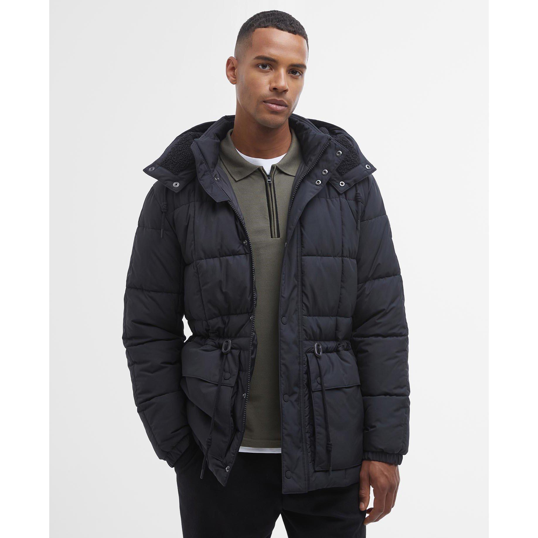 Black BK11 - Barbour International - Men's Gillside Quilted Hooded Short Puffer Jacket - 3