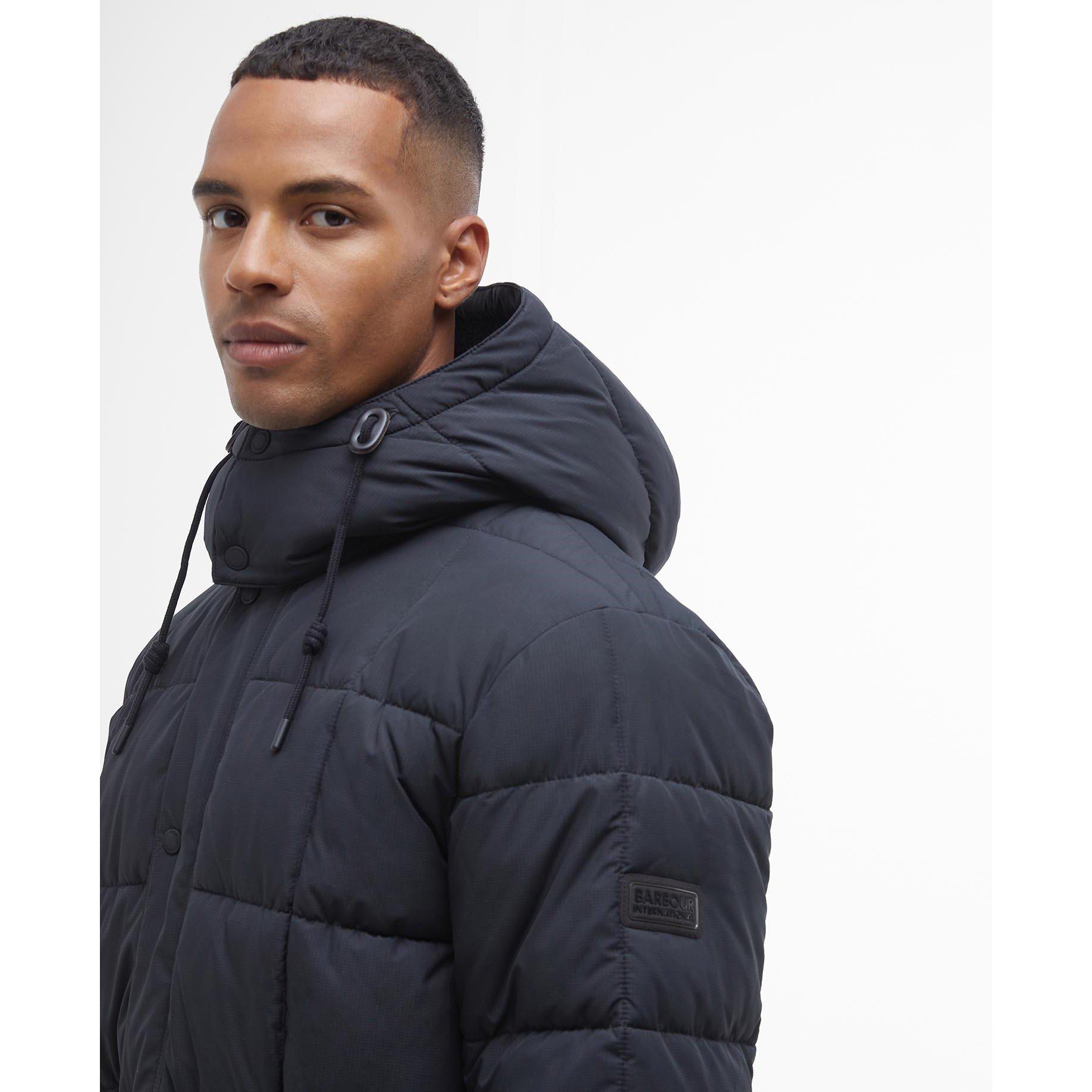 Black BK11 - Barbour International - Men's Gillside Quilted Hooded Short Puffer Jacket - 5
