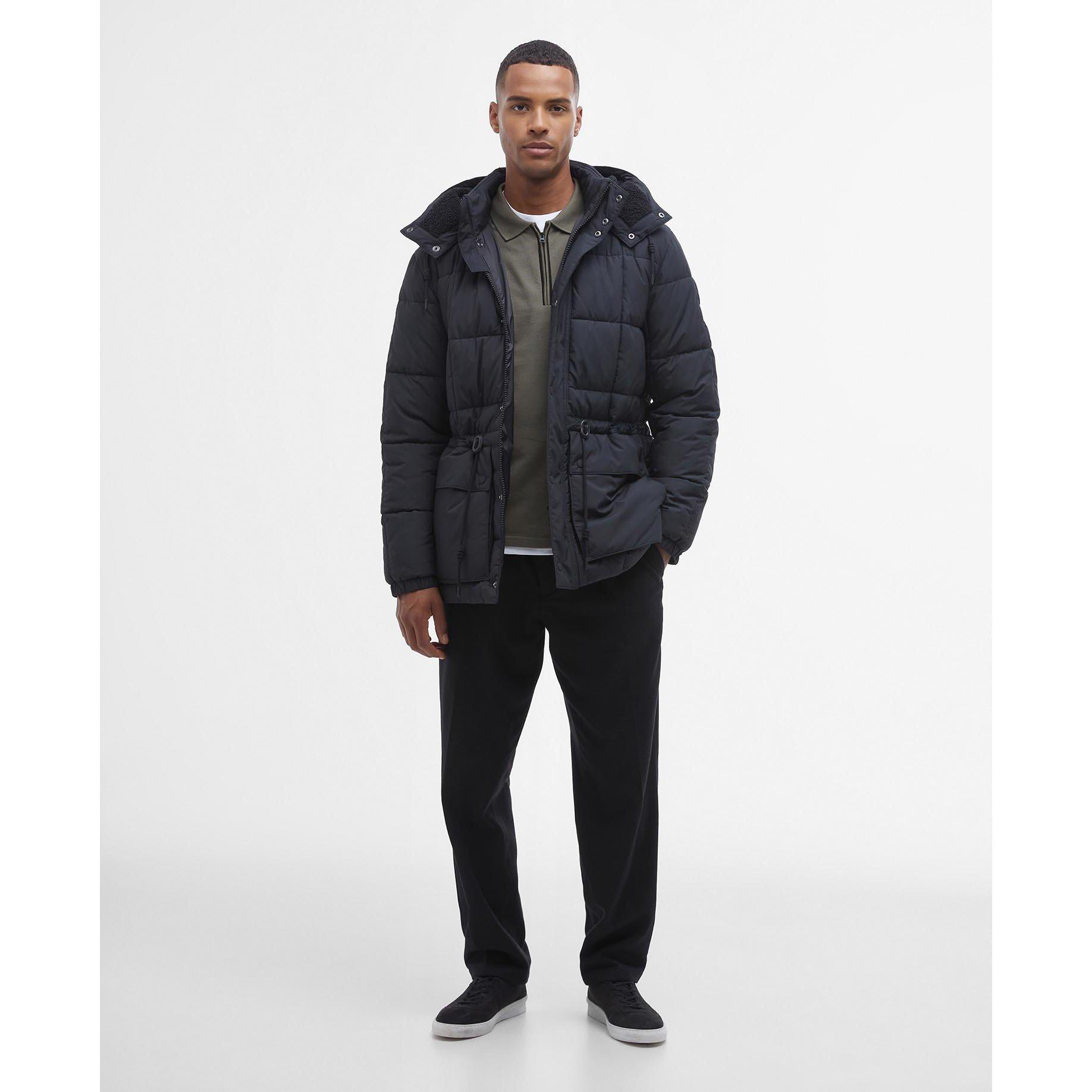 Black BK11 - Barbour International - Men's Gillside Quilted Hooded Short Puffer Jacket - 7