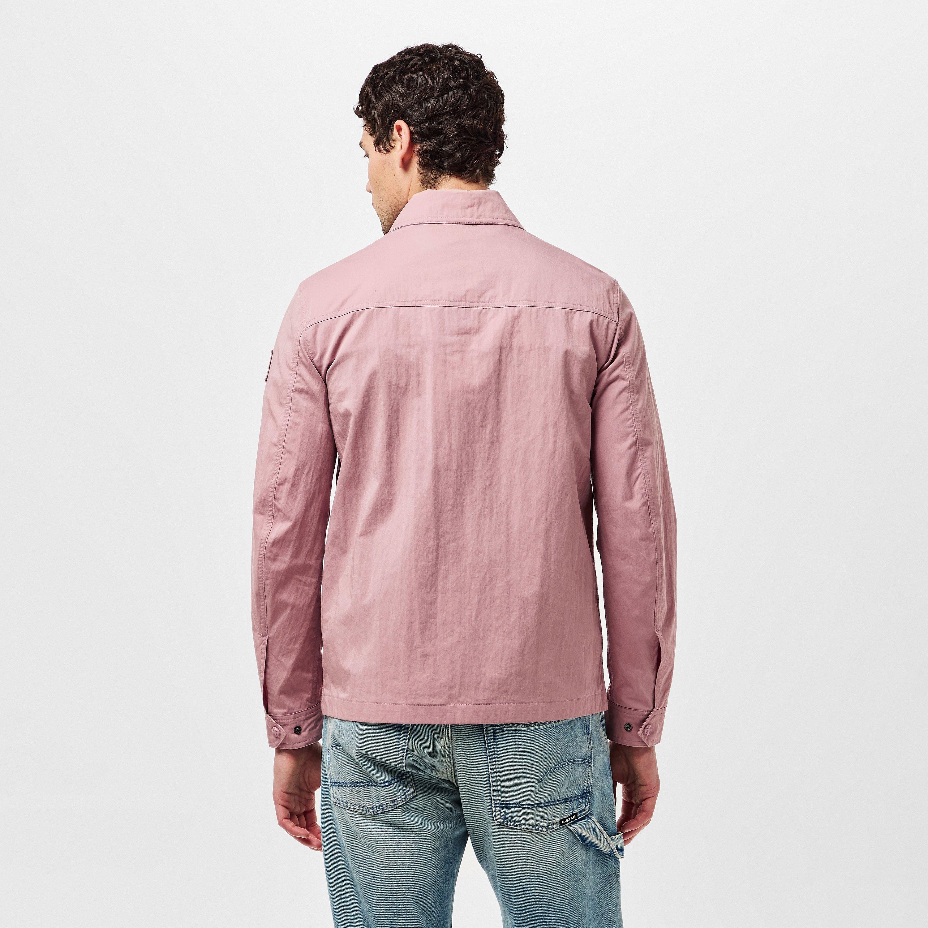 Woodrose - Belstaff - Men's Stride Zip Collar Long Sleeve Overshirt - 4
