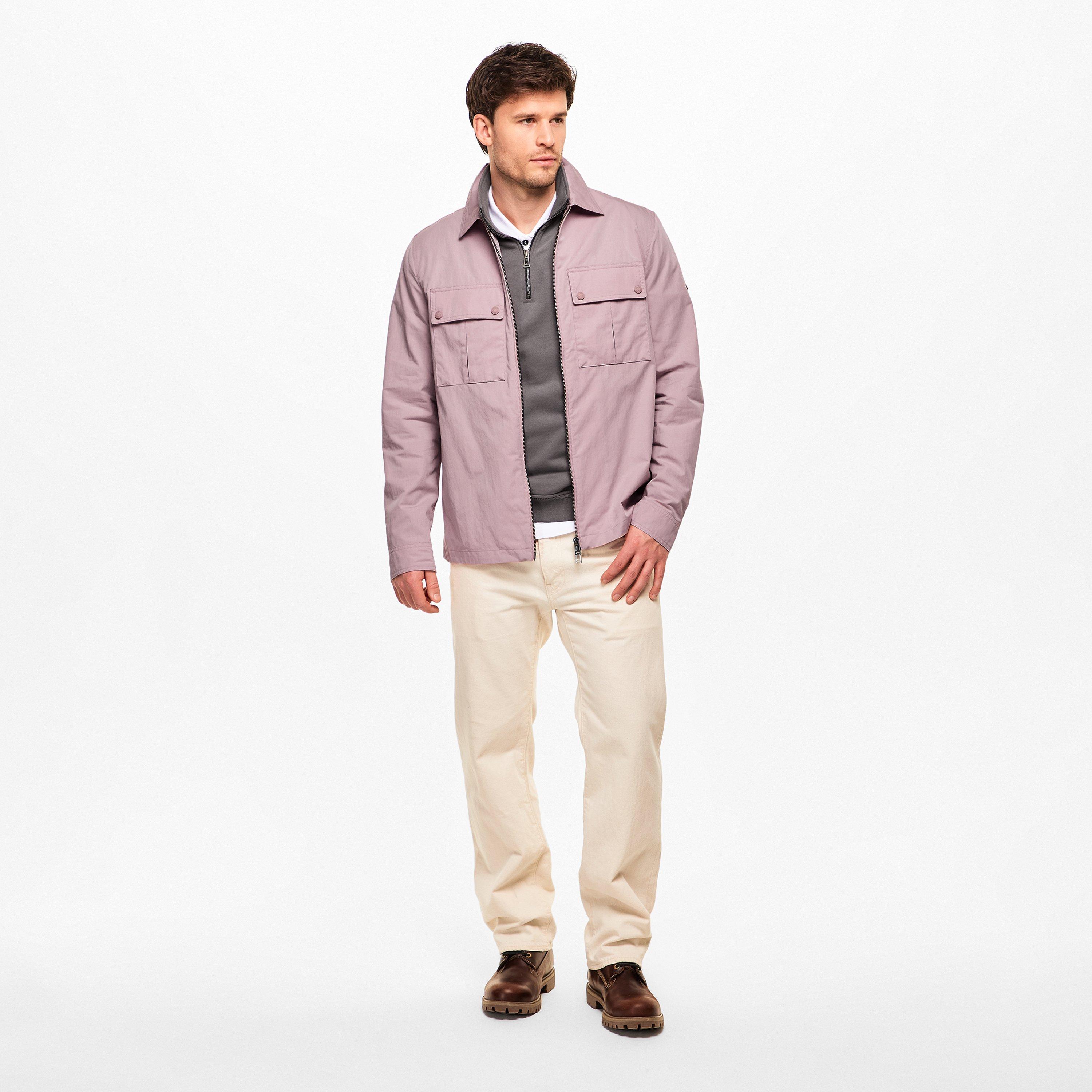 Dusk Pink - Belstaff - Men's Stride Zip Collar Long Sleeve Overshirt - 6