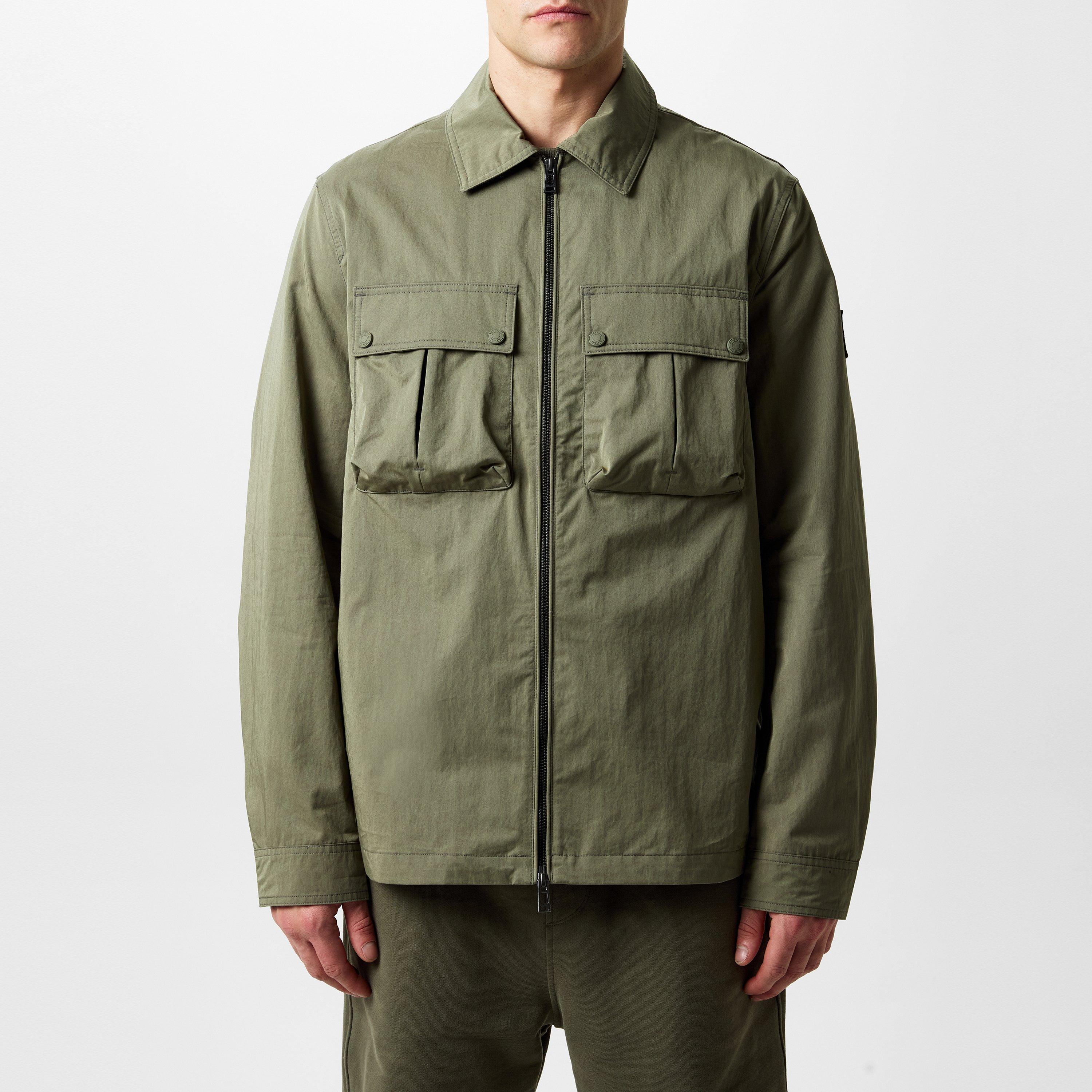 Surplus Green - Belstaff - Men's Stride Zip Collar Long Sleeve Overshirt - 3