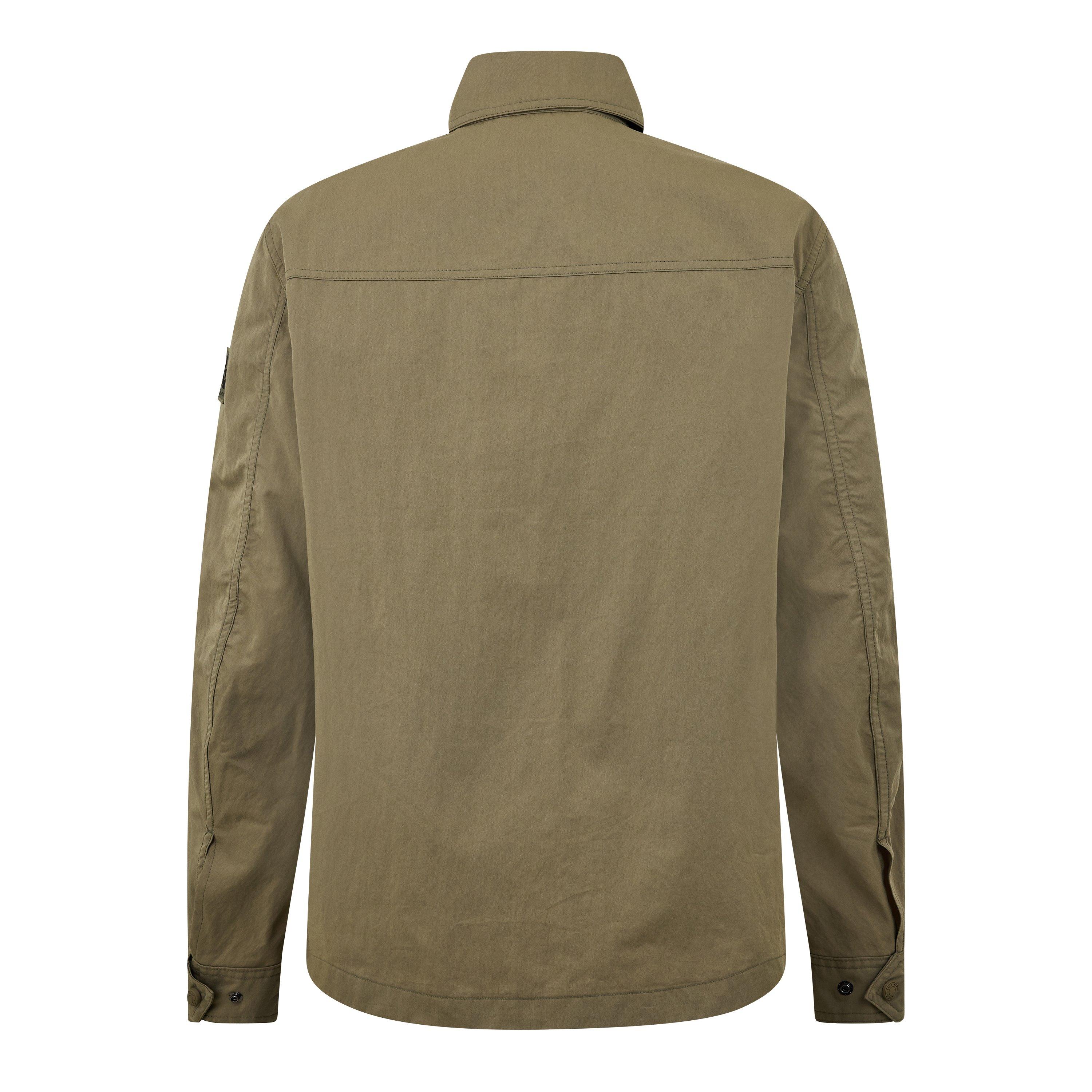 Fatigue Green - Belstaff - Men's Stride Zip Collar Long Sleeve Overshirt - 2