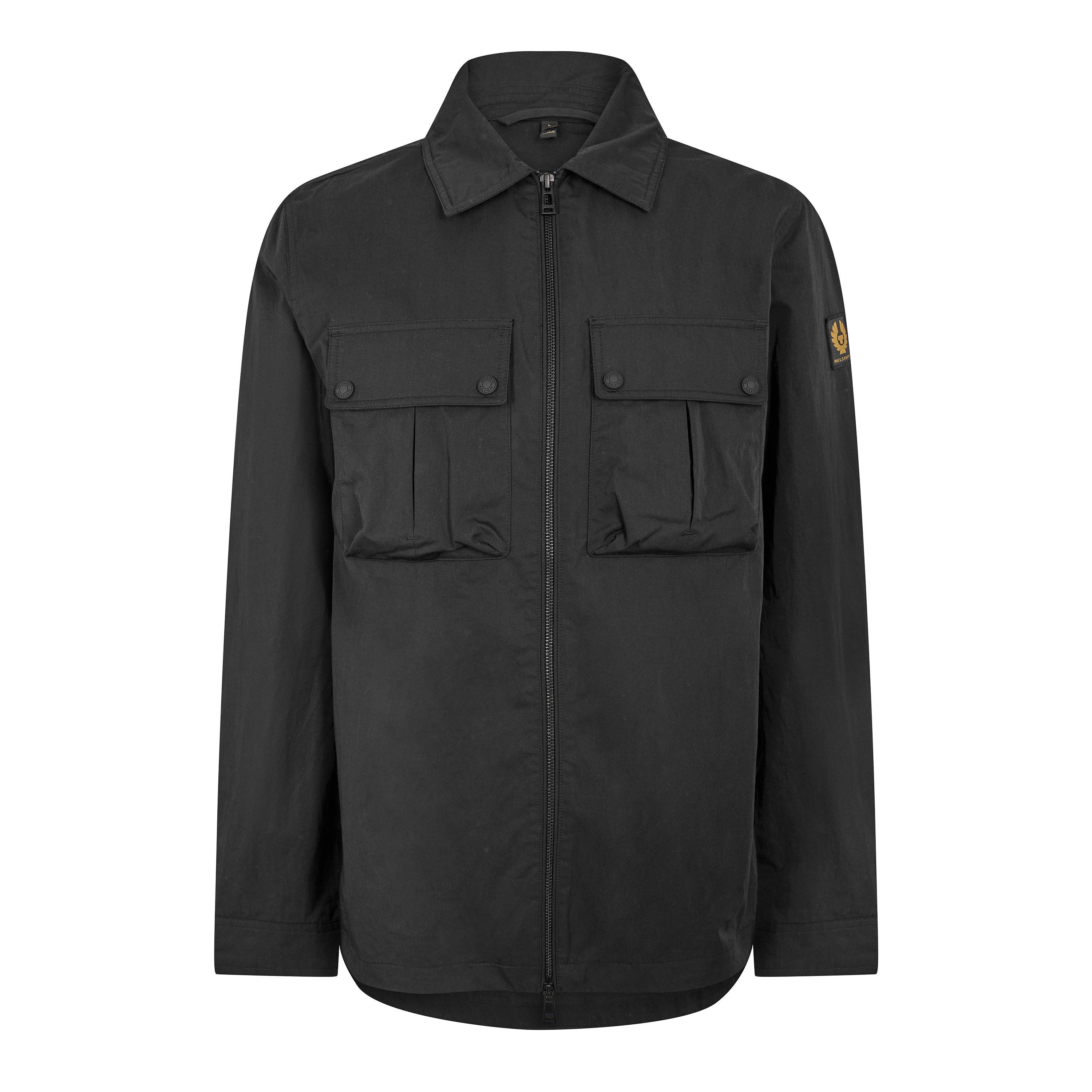 Belstaff Men's Stride Zip Collar Long Sleeve Overshirt - Iron - M