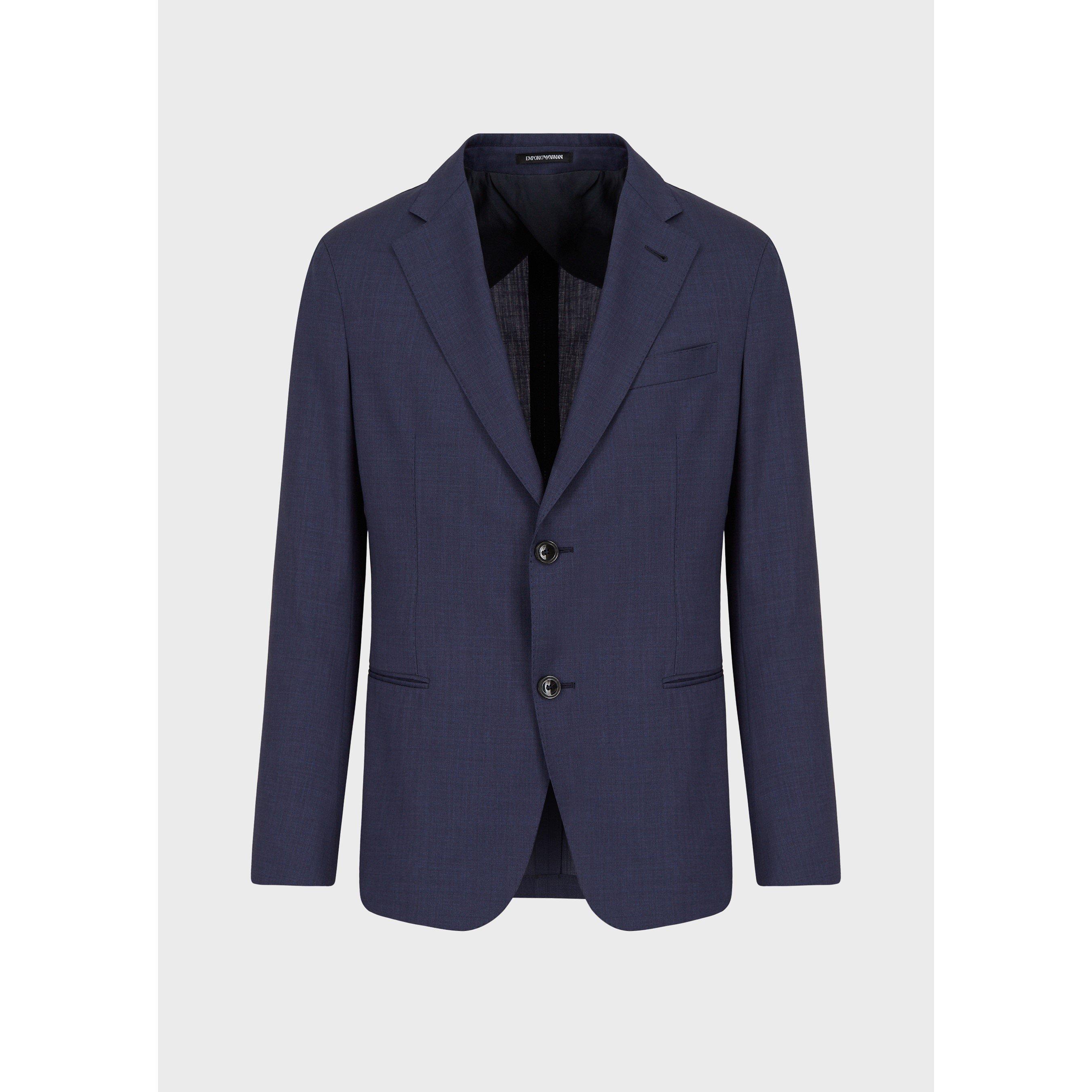 Blue Avio - Emporio Armani - Men's 2-Button Tailored Blazer - 6