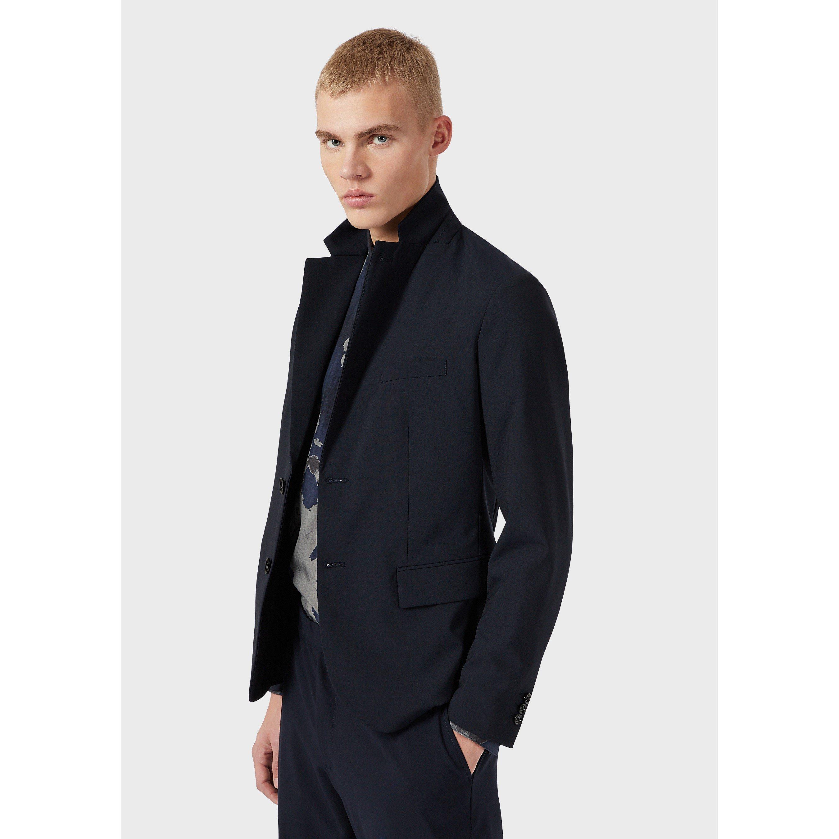 Navy Blue - Emporio Armani - Men's Tailored Blazer - 2