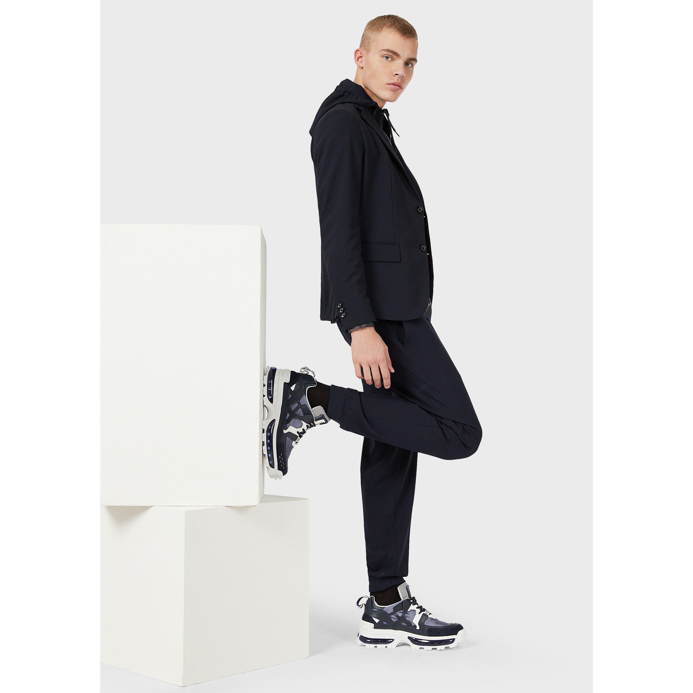 Navy Blue - Emporio Armani - Men's Tailored Blazer - 4