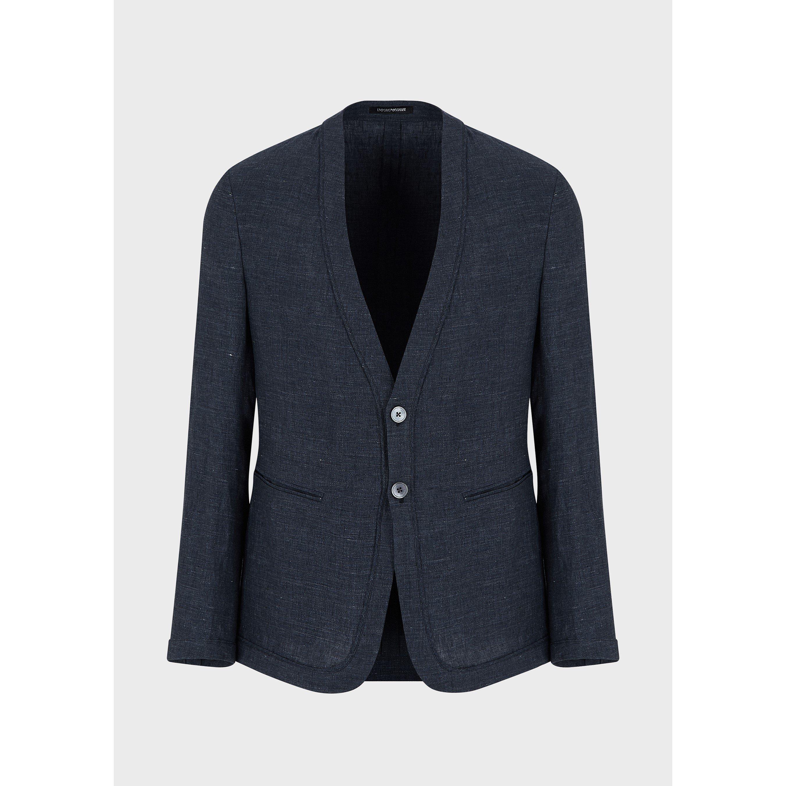 Navy Blue - Emporio Armani - Men's Blazer - 3