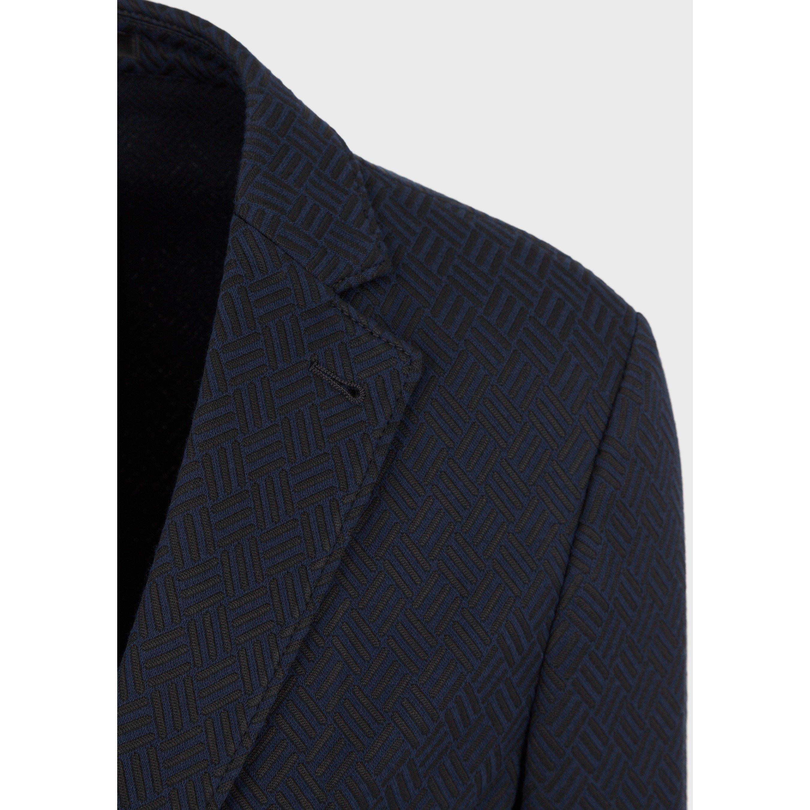 Navy Blue - Emporio Armani - Men's Classic Tailored Fit Blazer - 3