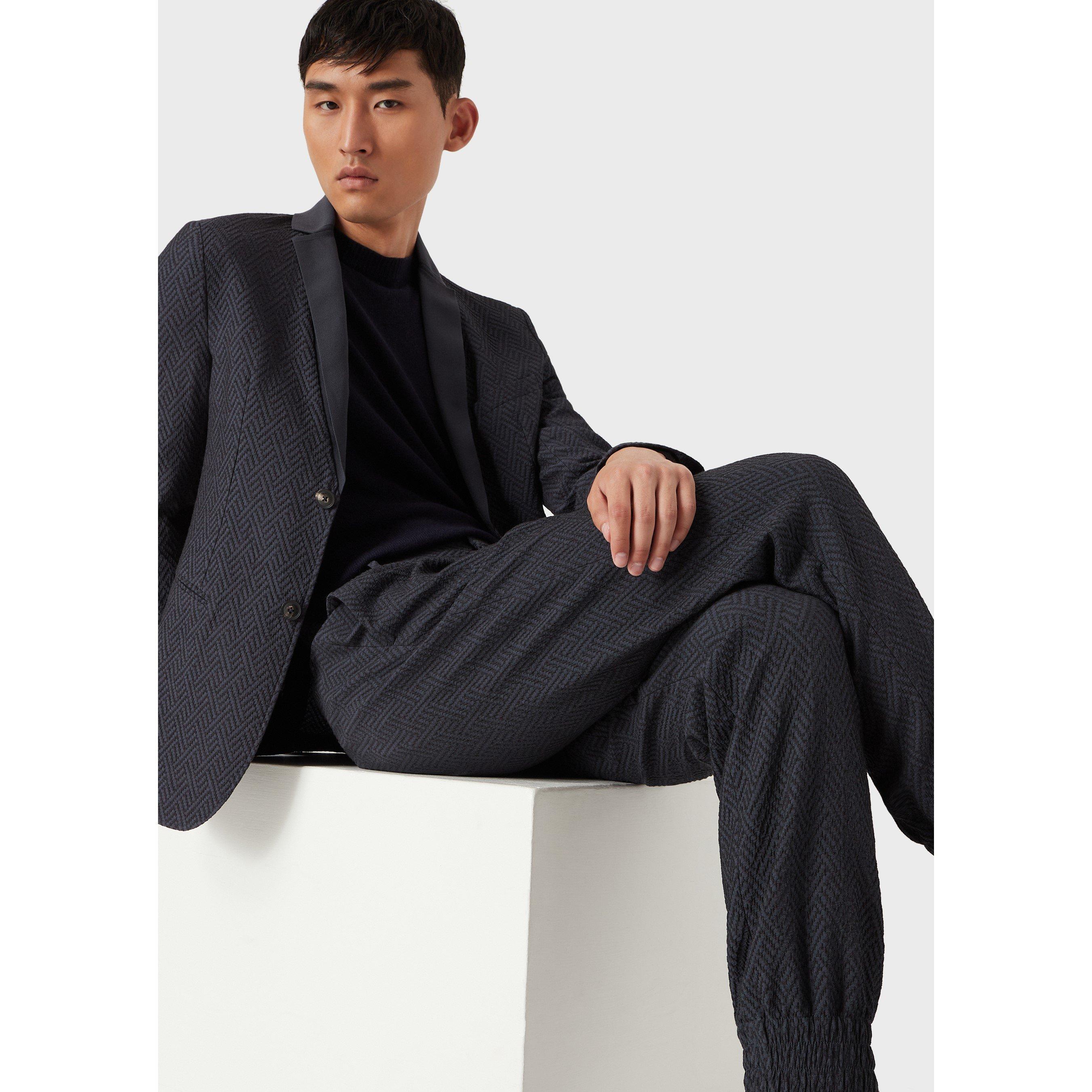 Blue Avio - Emporio Armani - Men's Tailored Fit Blazer - 2