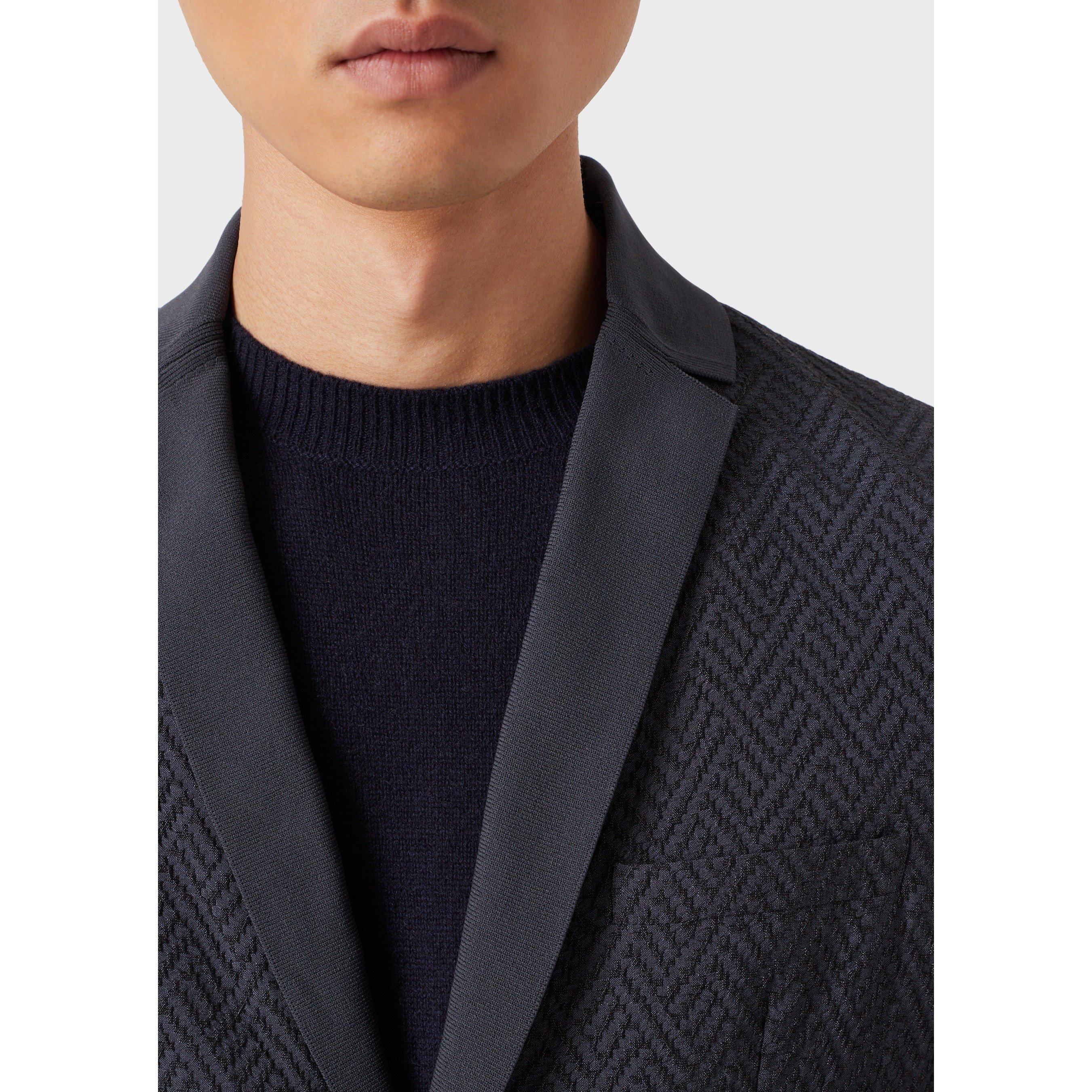 Blue Avio - Emporio Armani - Men's Tailored Fit Blazer - 5