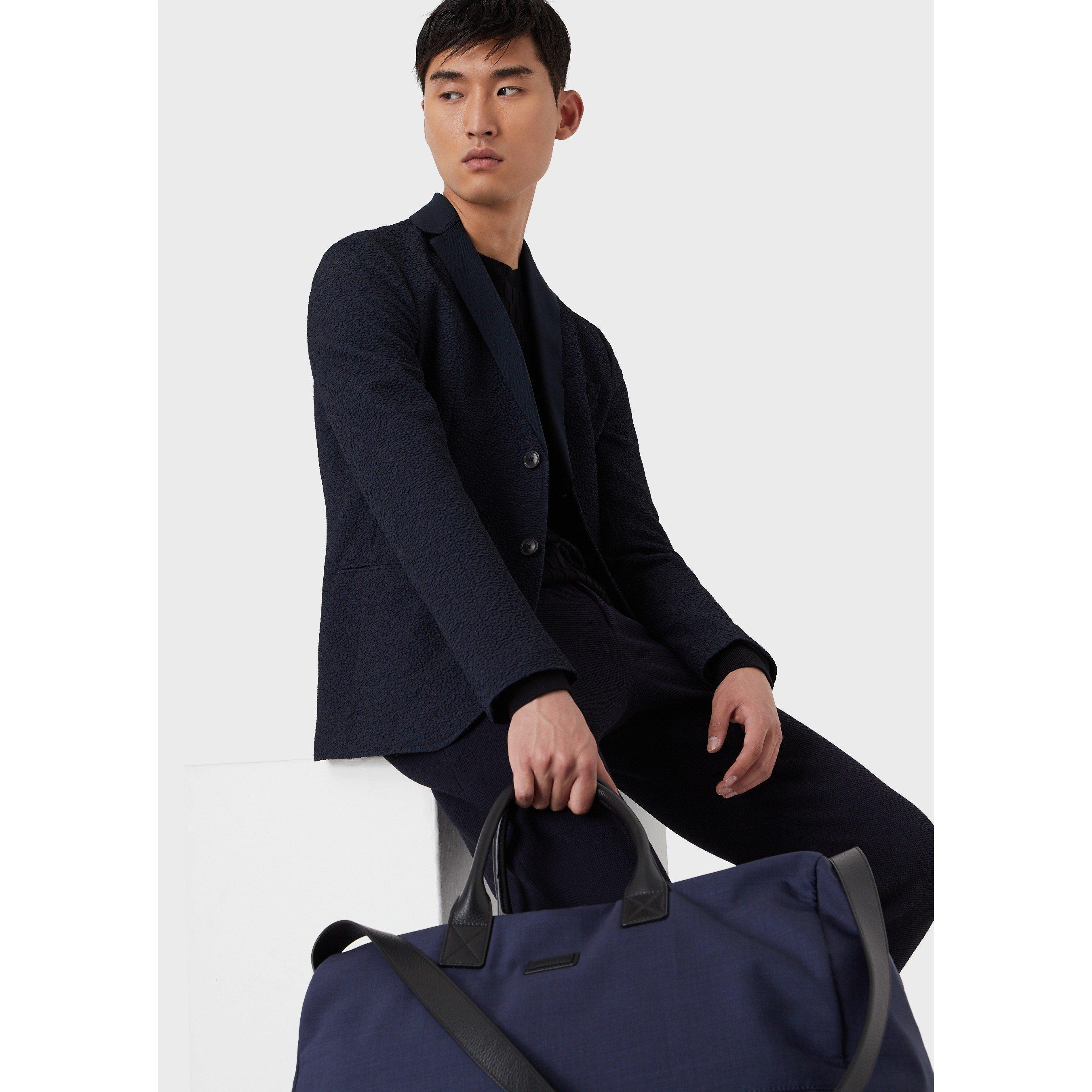 Navy Blue - Emporio Armani - Men's Structured Blazer - 2