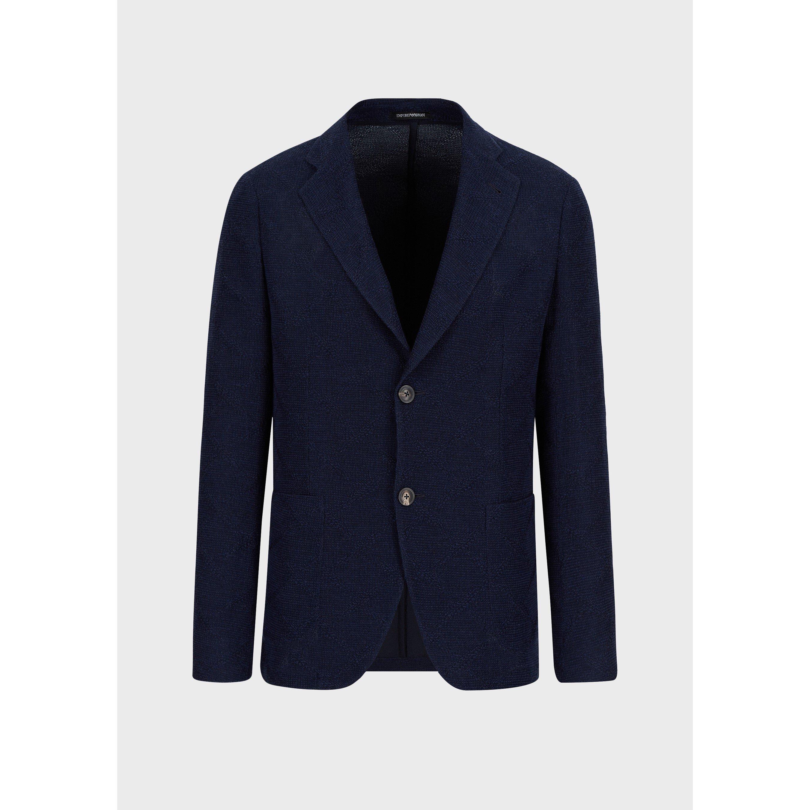 Navy Blue - Emporio Armani - Men's Blazer - 5