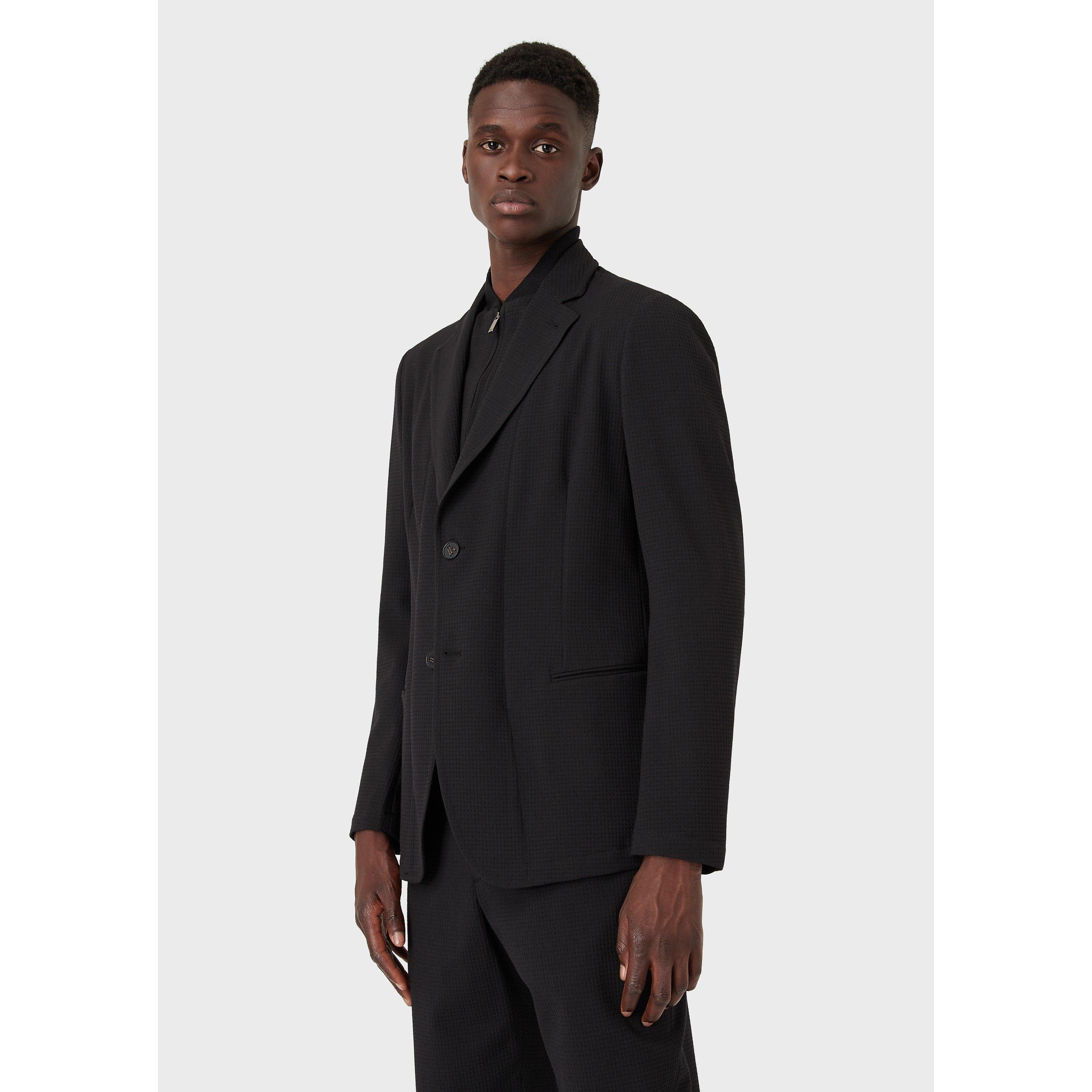 Black - Emporio Armani - Men's Tailored Blazer - 1
