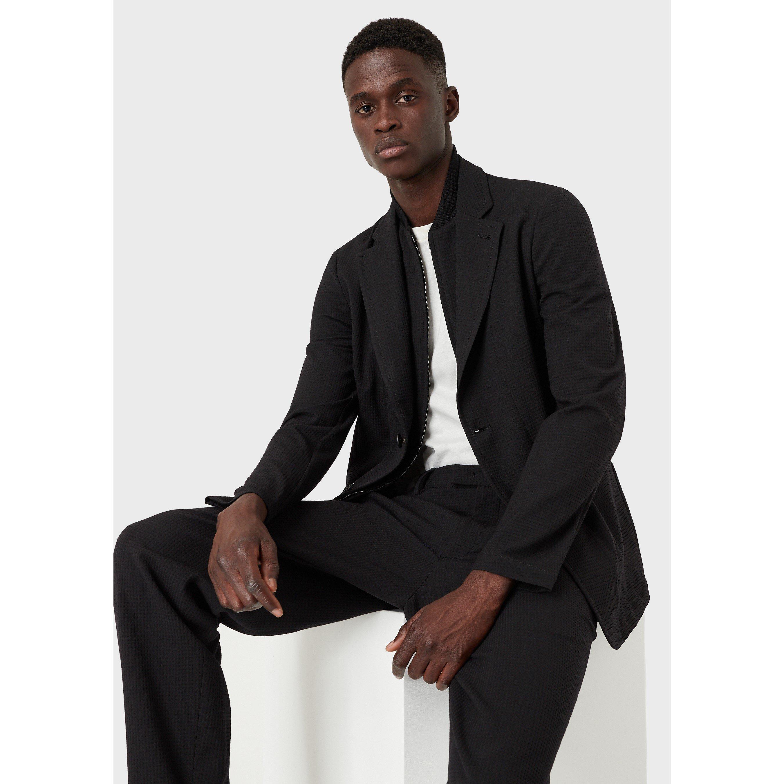 Black - Emporio Armani - Men's  Tailored Blazer - 2