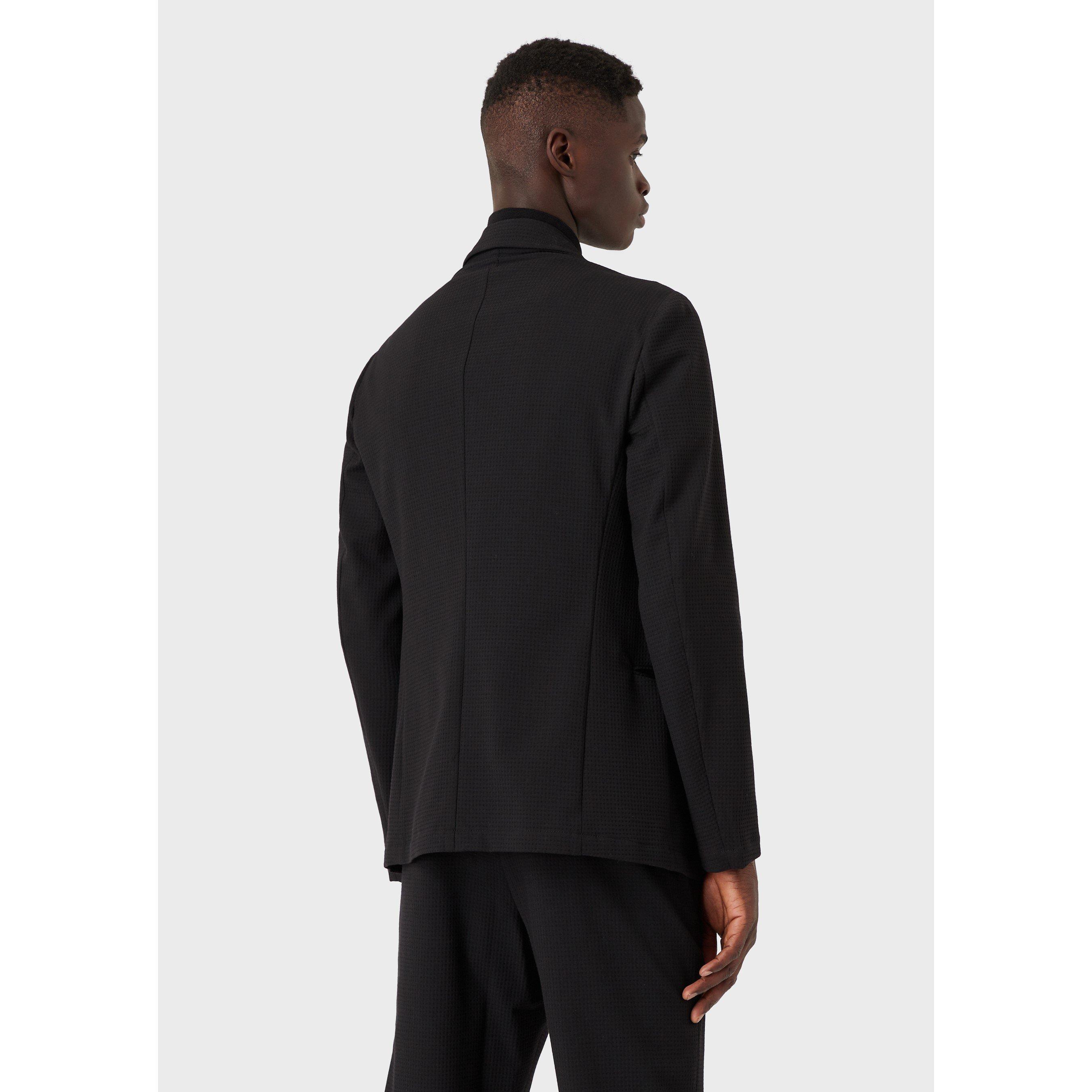 Black - Emporio Armani - Men's  Tailored Blazer - 3